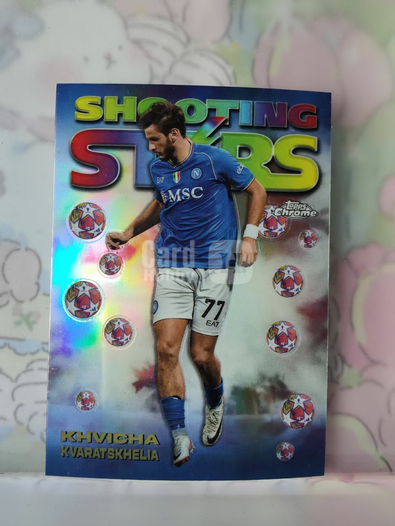 2024 Topps Finest khvicha kvaratskhelia 克瓦拉茨赫利亚 那不勒斯  银折 Shooting Stars复古特卡 欧冠 卡品如图 G05A