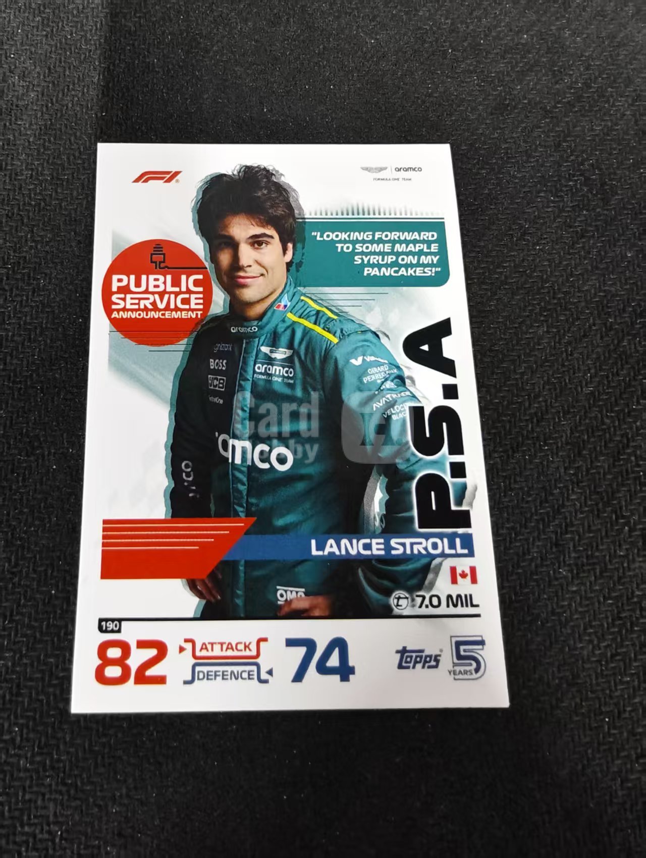 2024 Topps Turbo Attax Lance Stroll 兰斯 斯托尔 游戏版 划痕 边角瑕疵 #190