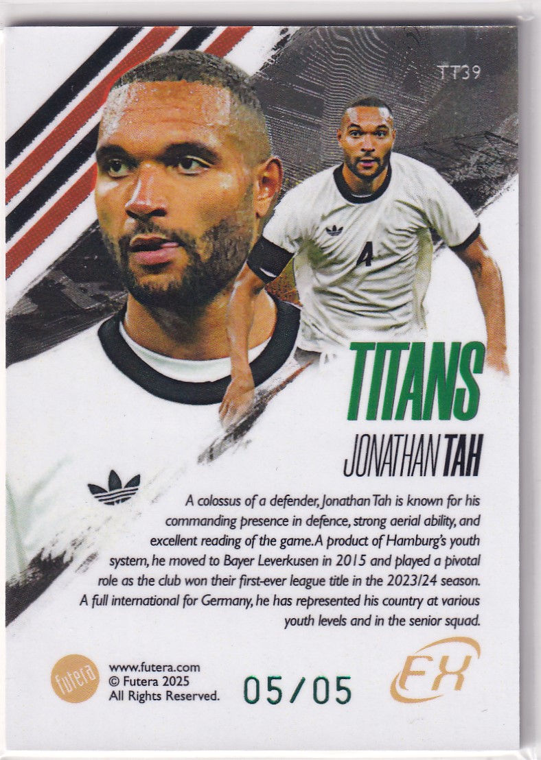 【thebighit】不累计004.2025 Futera FX 福特拉 德国 约纳坦·塔 Titans 特卡 低编 尾编 05/05编