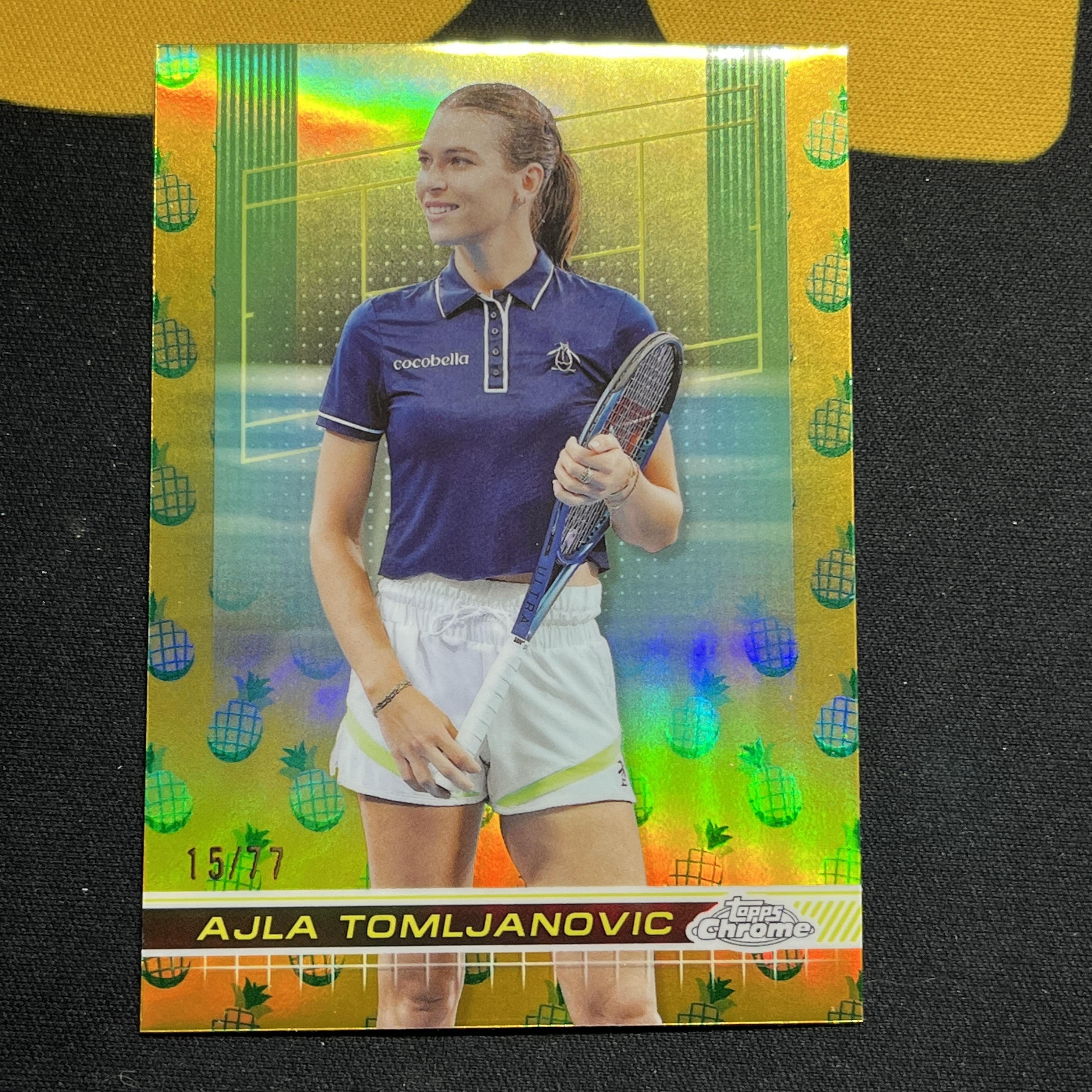 2024 Topps Chrome Ajla Tomljanovic 艾拉 汤姆贾诺维奇 菠萝折 77编 大比例折射 克罗地亚【立抖2