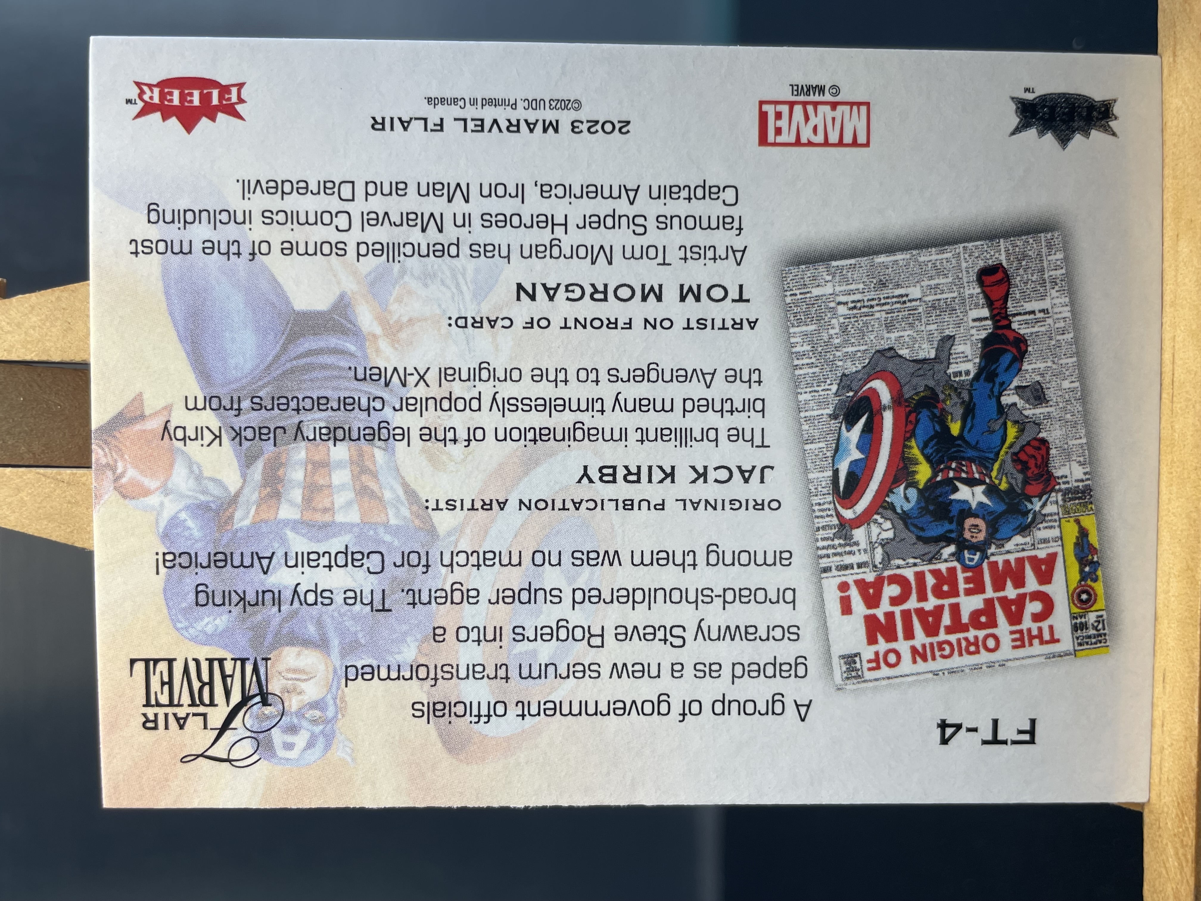 (B5) 2023 MARVEL FLEER 漫威 FT-4 美国队长 实卡好看 收藏凑套必备 卡品如图 !!!