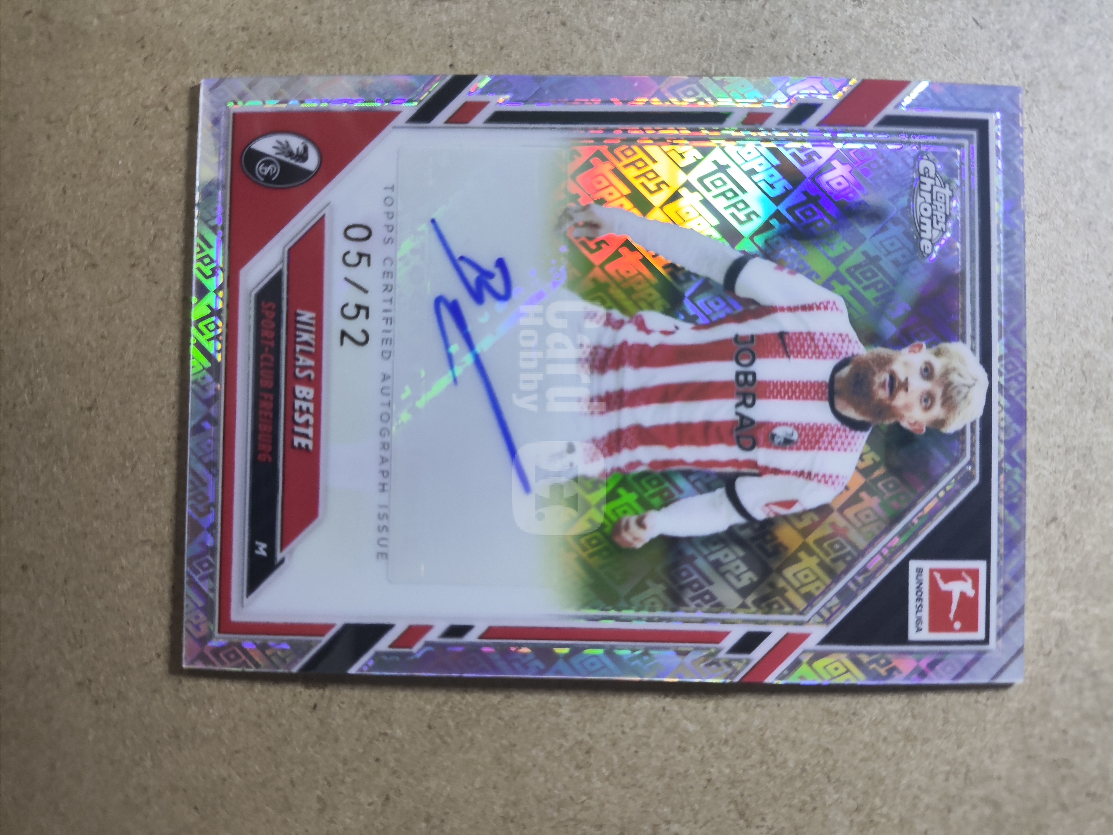 2025 Topps Chrome Niklas Beste 德甲TC 限量 52编 贝斯特 弗赖堡 签字 贴签 分形折射 卡品如图 收藏必备