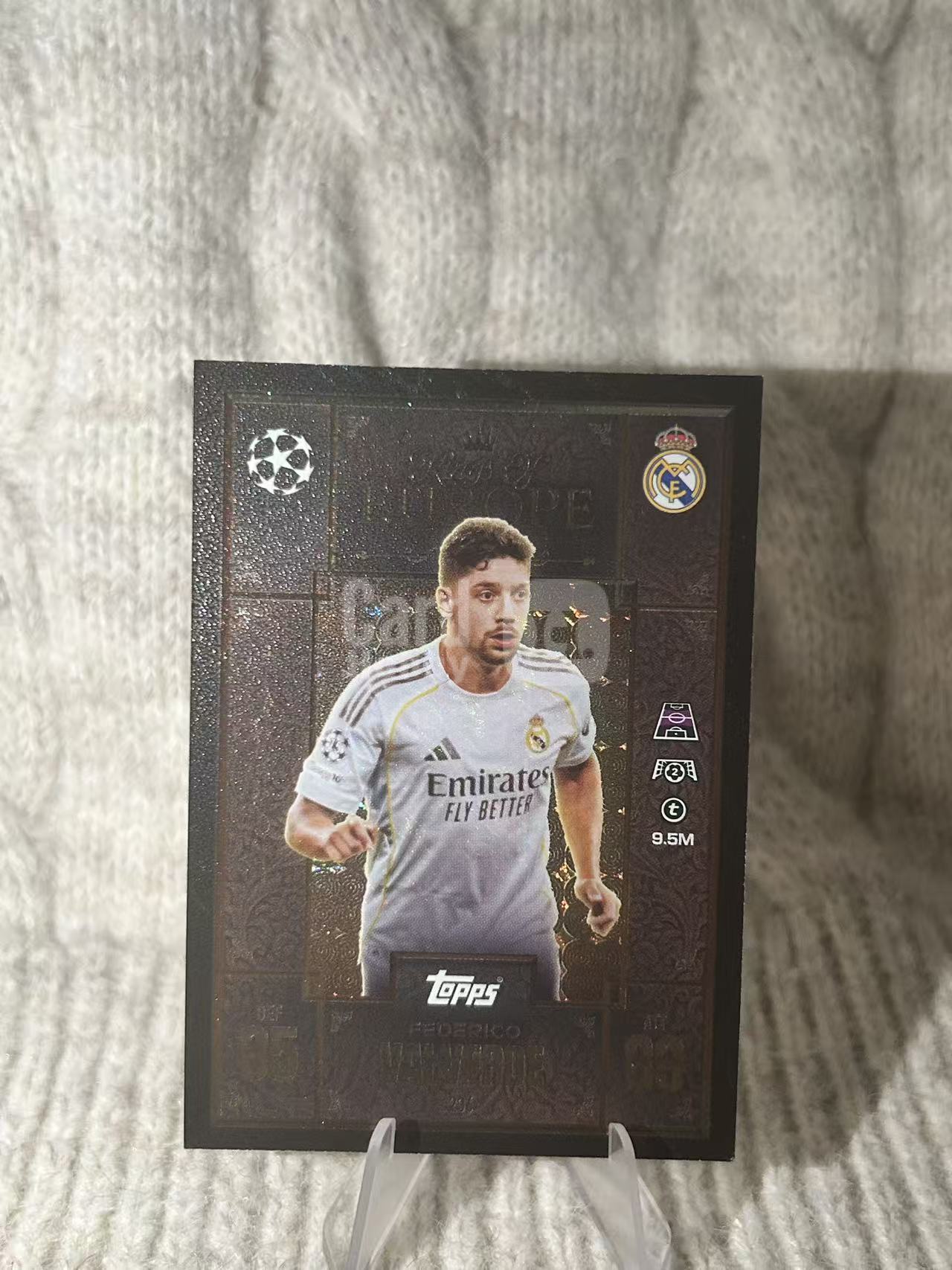 2024-25 Topps UEFA Champions League Federico Valverde 欧洲之王特卡,费德里科・巴尔韦德,皇马边路大将,速度强劲攻防俱佳,凑套必备