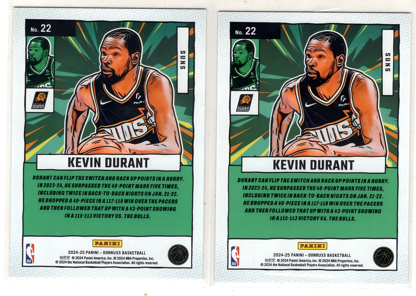 2024-25 Panini Donruss Kevin Durant 【来拆波卡】太阳 凯文 杜兰特 杜蕾斯 漫威 红格子折 红烟花折 75编 55编 jjdk
