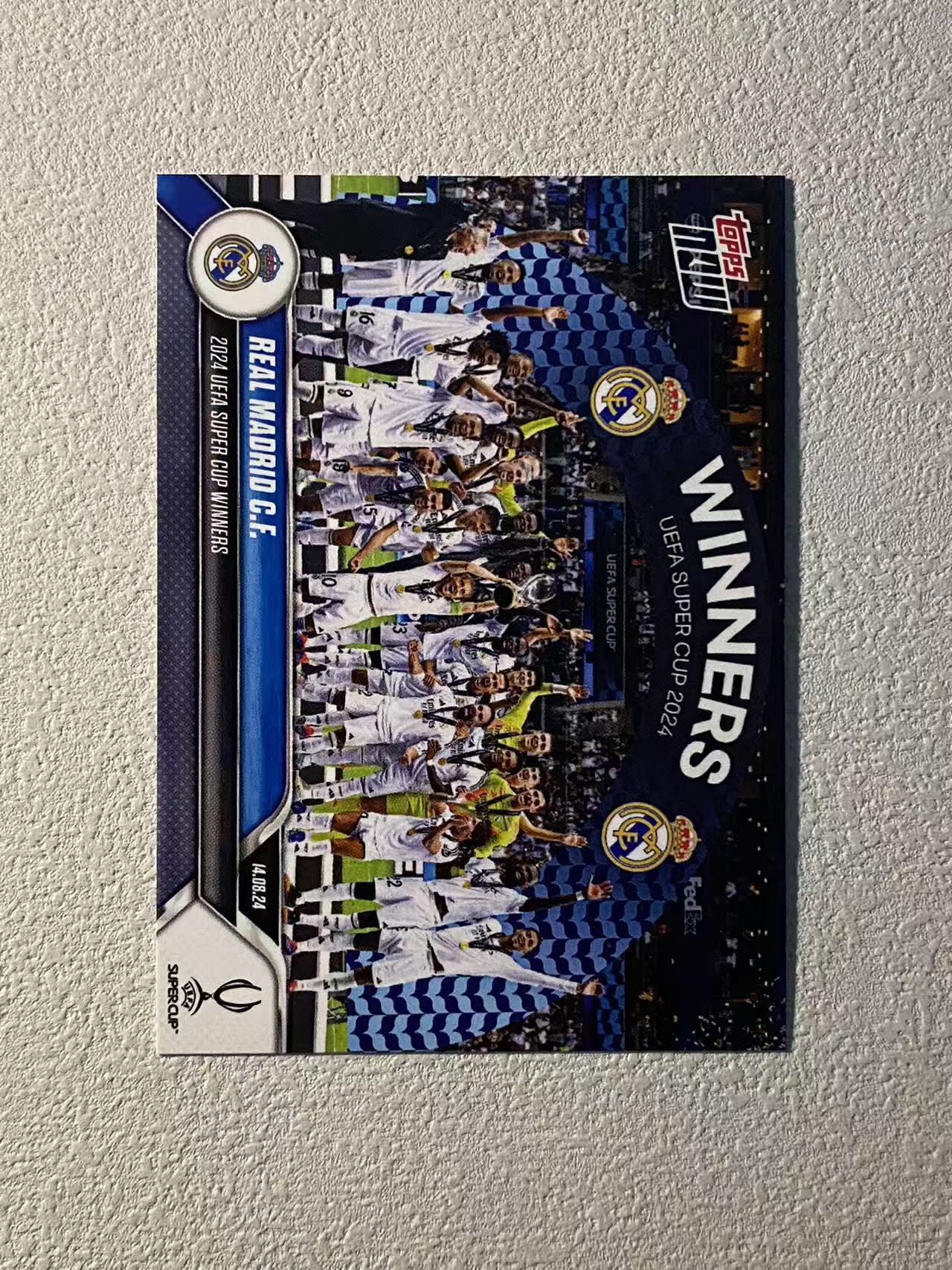 2022 Topps now Real Madrid 欧冠now 时刻 皇马 欧洲超级杯 冠军时刻 全队合影 收藏必备 第三张