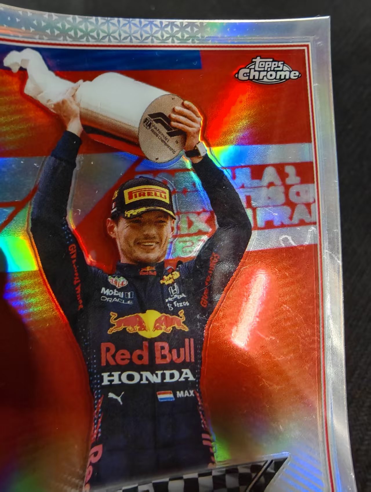 2022 Topps Chrome F1 Max Verstappen 维斯塔潘 红牛 银折 划痕 边角瑕疵 #157