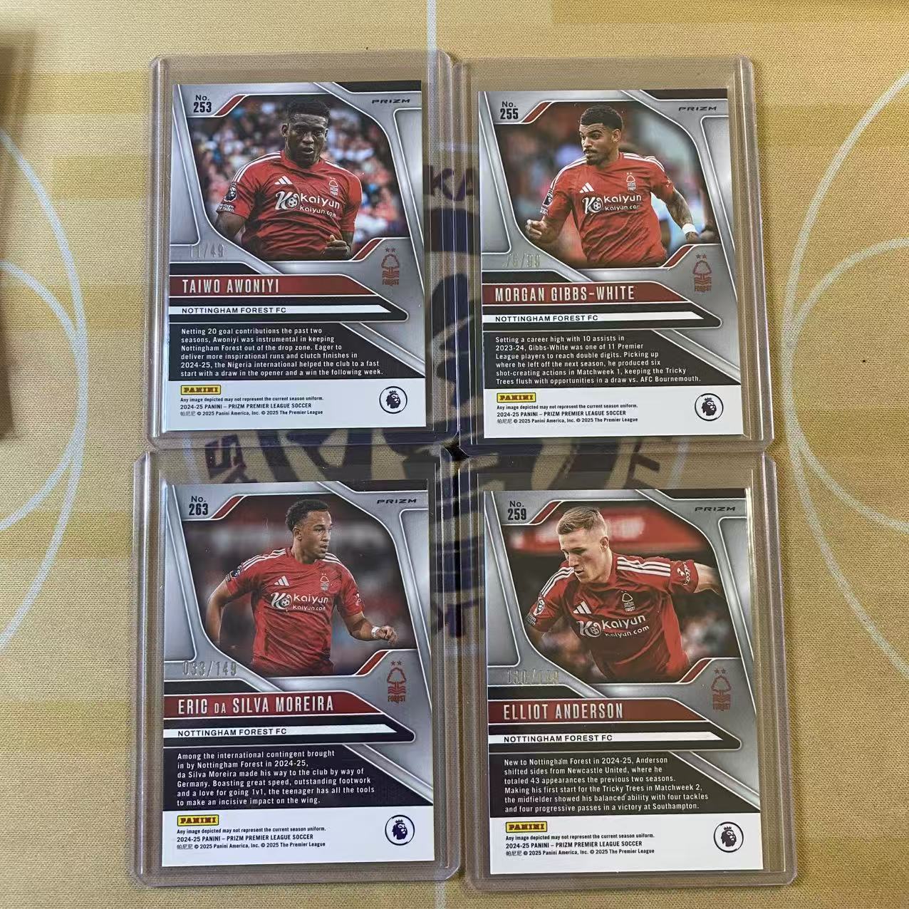 撸卡厮 Lukas 2425 prizm 塔伊沃 阿沃尼伊 Taiwo Awoniyi 49编红泡泡 摩根 怀特 埃里克 莫雷拉 埃利奥特 安德森 199编 99编 粉泡泡 蓝泡泡 打包(梁)