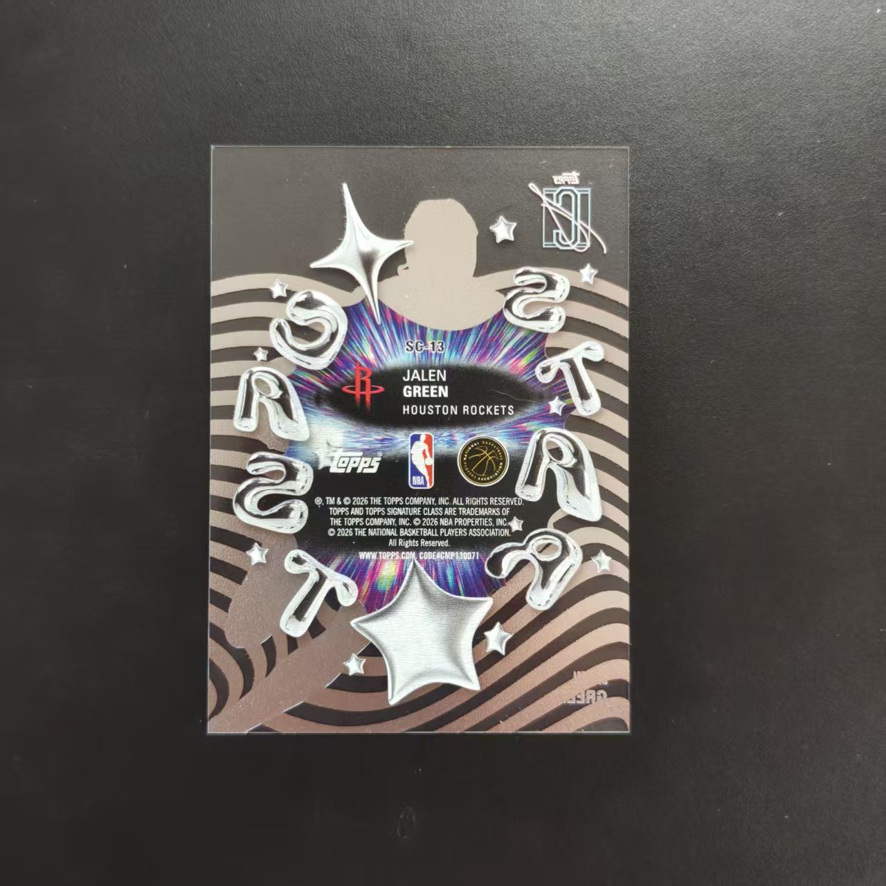2025-26 topps Class Signature Jalen Green 杰伦格林 大比例 SSP Star Cast 胶片特卡 风雪