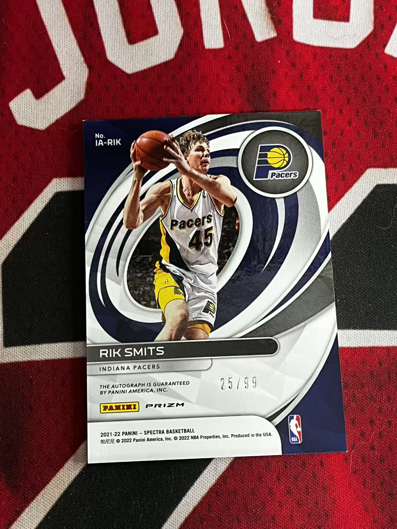 【接寄拍】2021-22 PANINI SPECTRA 光谱系列 步行者名宿 里克施密茨 99编 签字卡 ICON签 银折 折射 专收凑套必备【烂臭嘴拍卖】