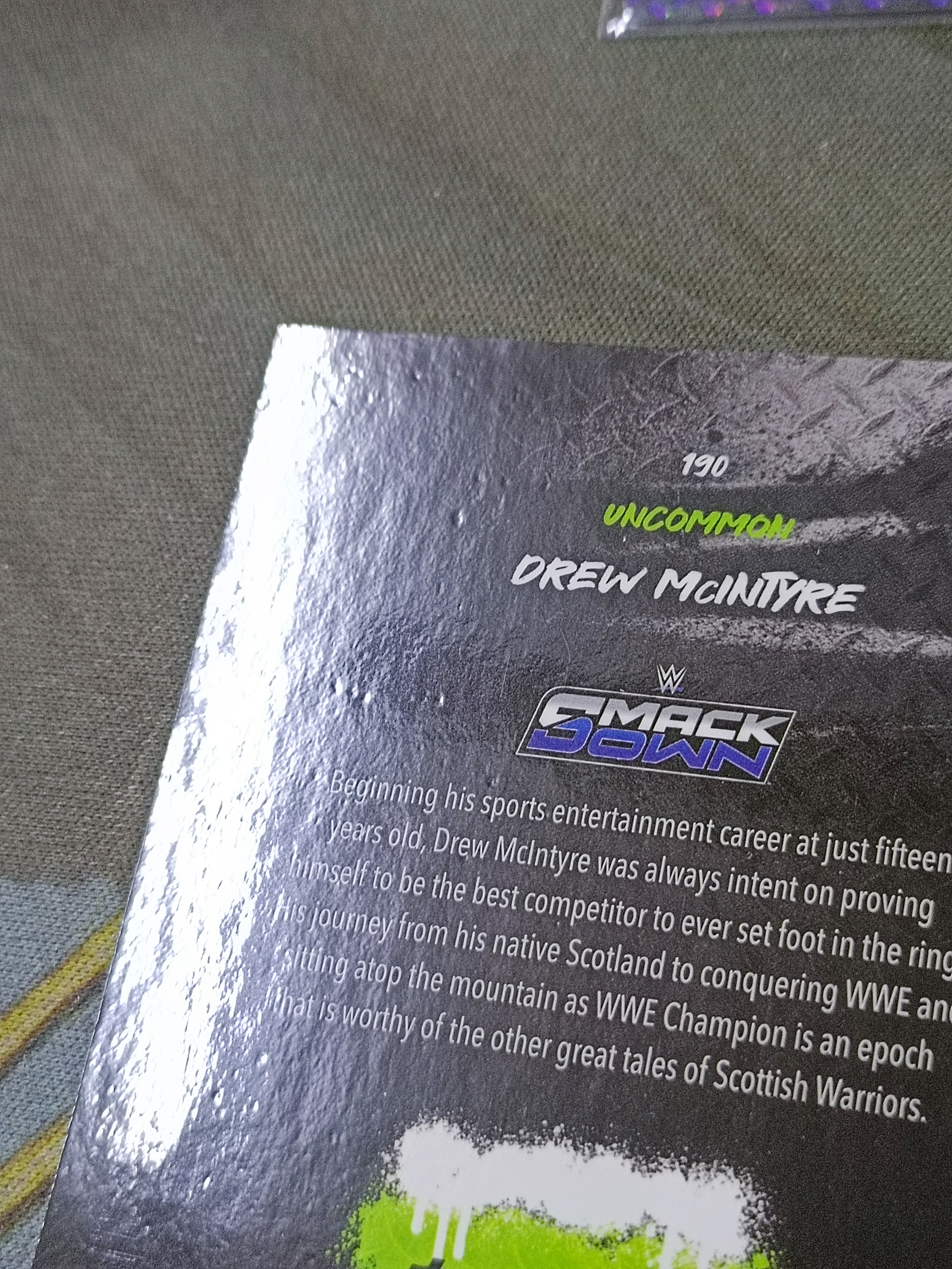 2025 Topps Finest Drew McIntyre 天选之子 麦金泰尔 限量50/75编 蓝格子折 折射亮面 WWE 职业摔角(品见大图有瑕)《苏州卡通》J【BAO】