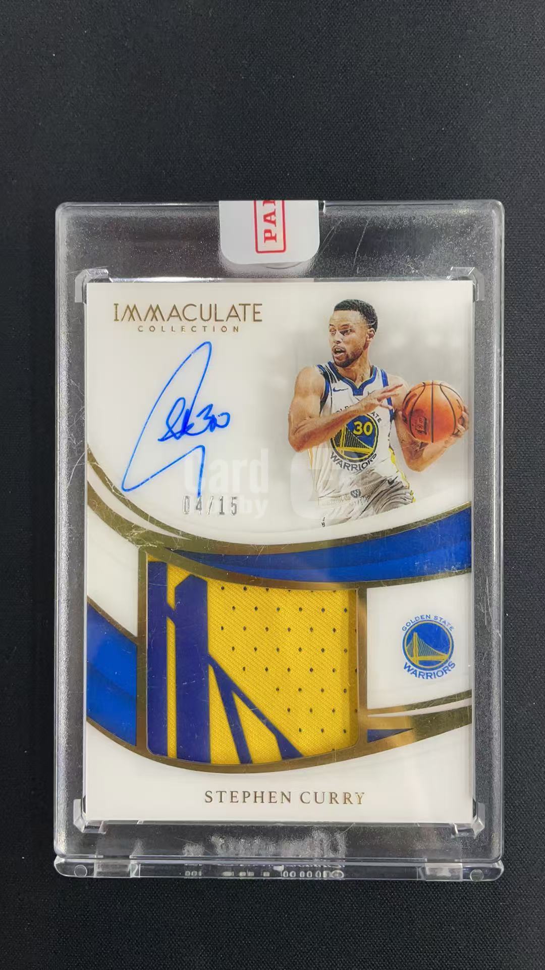 2018 Panini Immaculate Stephen Curry 【EC代卖】 爱咪咪 勇士 库里 15编 签字 卡签 镜面 PPA 大窗 队徽logo 暴力切割 唯一蓝桥 原封砖 六六哥90