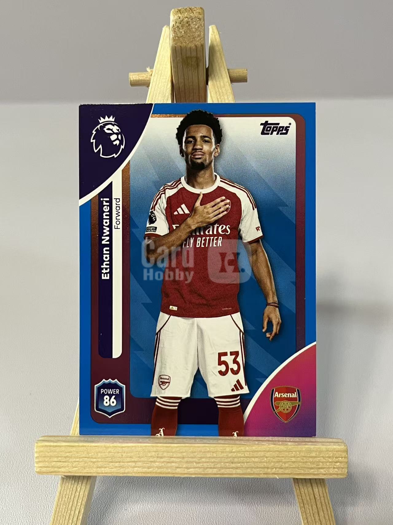 2025 Topps Premier ethan nwaneri 恩瓦内里 阿森纳 蓝平行 英超 实卡精美 卡品如图 LZ5