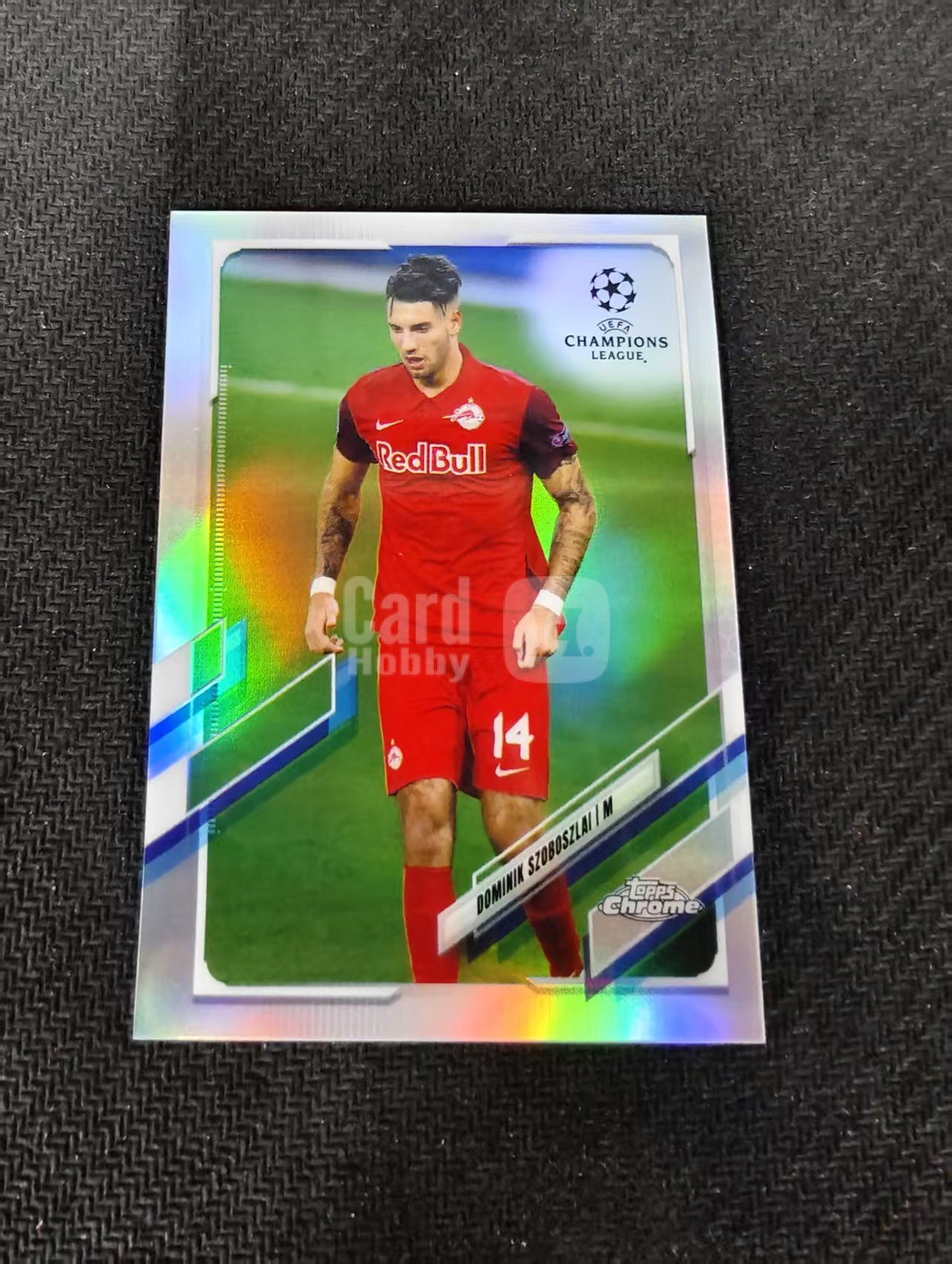 【可合并,不累计】2021 Topps Chrome Dominik Szoboszlai 萨尔茨堡 索博斯洛伊 欧冠 银折 划痕 边角瑕疵 #26