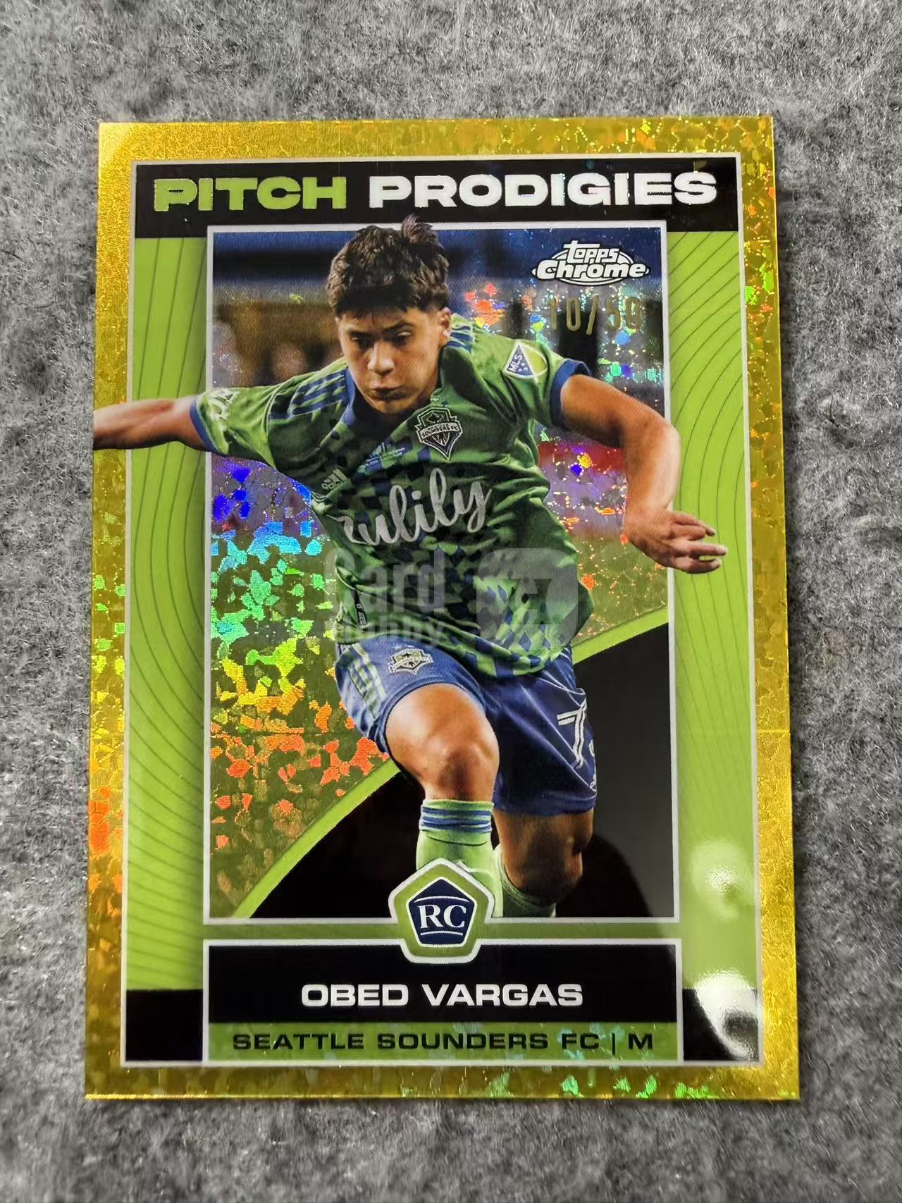 2023 Topps Chrome Obed Vargas RC 美职联MLS 新秀Rc 奥贝德 瓦尔加斯 墨西哥 金折 50编 卡品如图