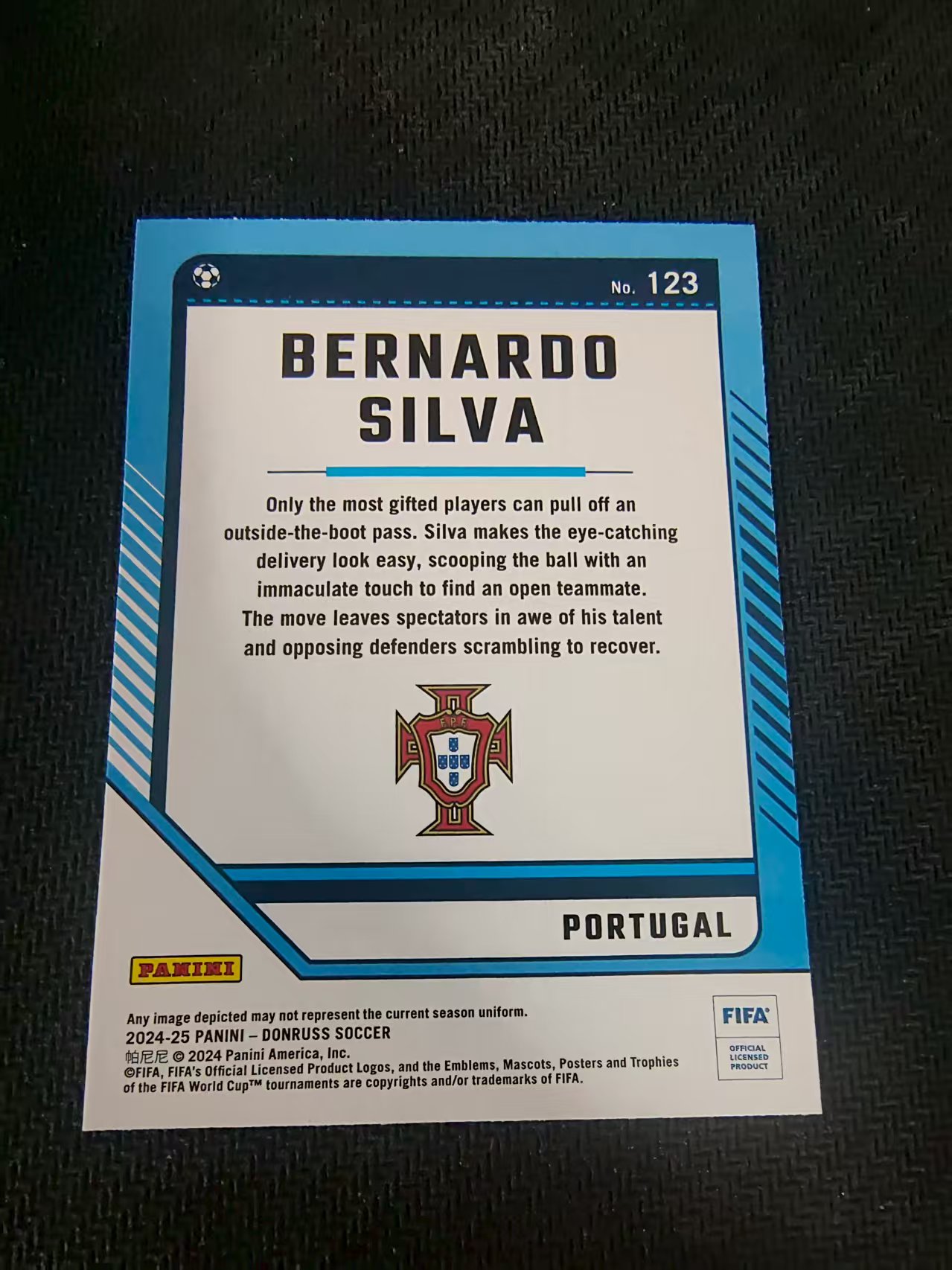 【可合并,不累计】2024-25 Panini Donruss Bernardo Silva 贝尔纳多 席尔瓦 葡萄牙 FIFA 杜蕾斯 划痕 边角瑕疵 #123