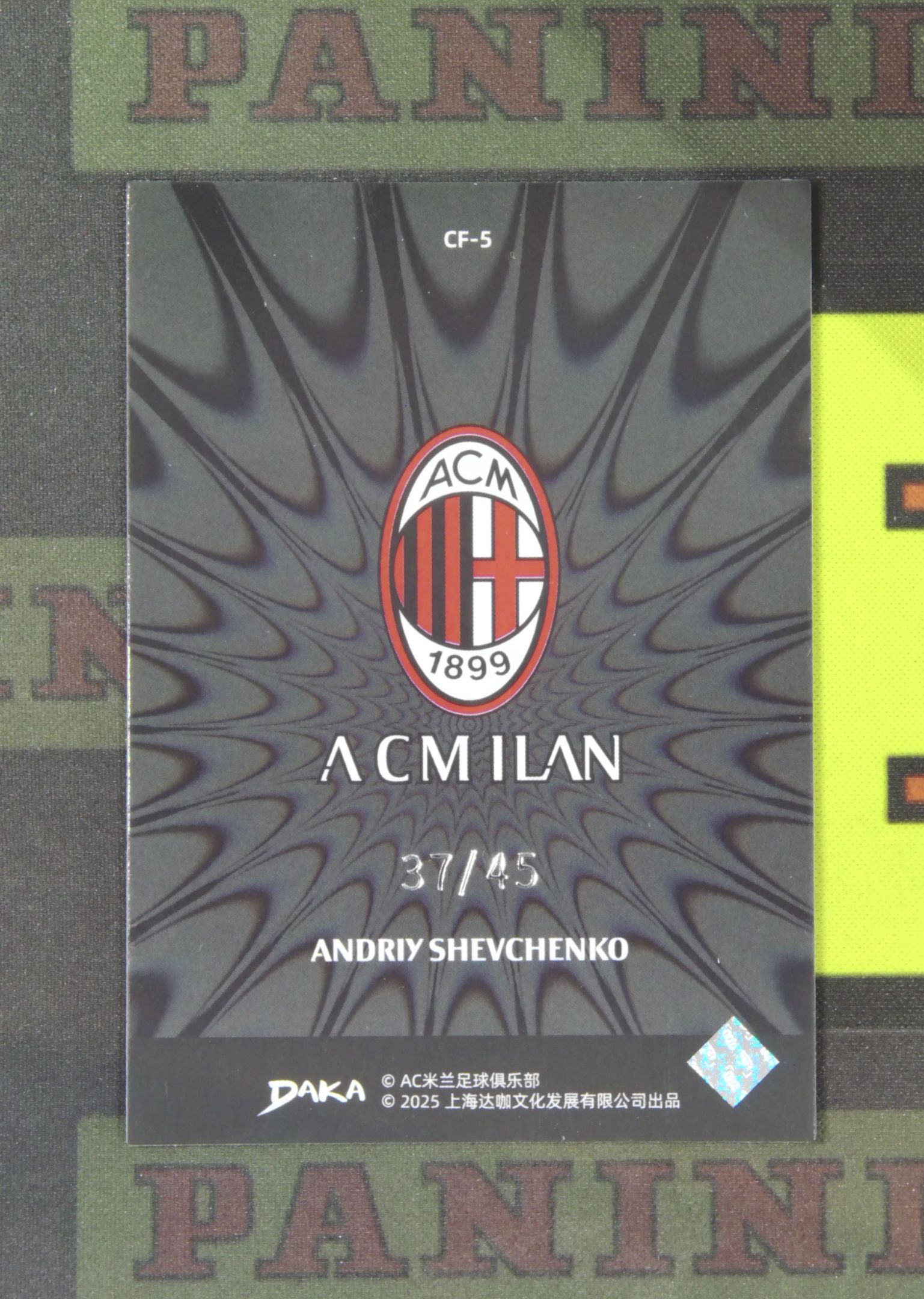 2025 DAKA Holocene Andriy Shevchenko Nirvana Project 安德烈 舍甫琴科 AC米兰 名宿 37/45 银折 队盒 卡品如图 收藏必备 panpan¥