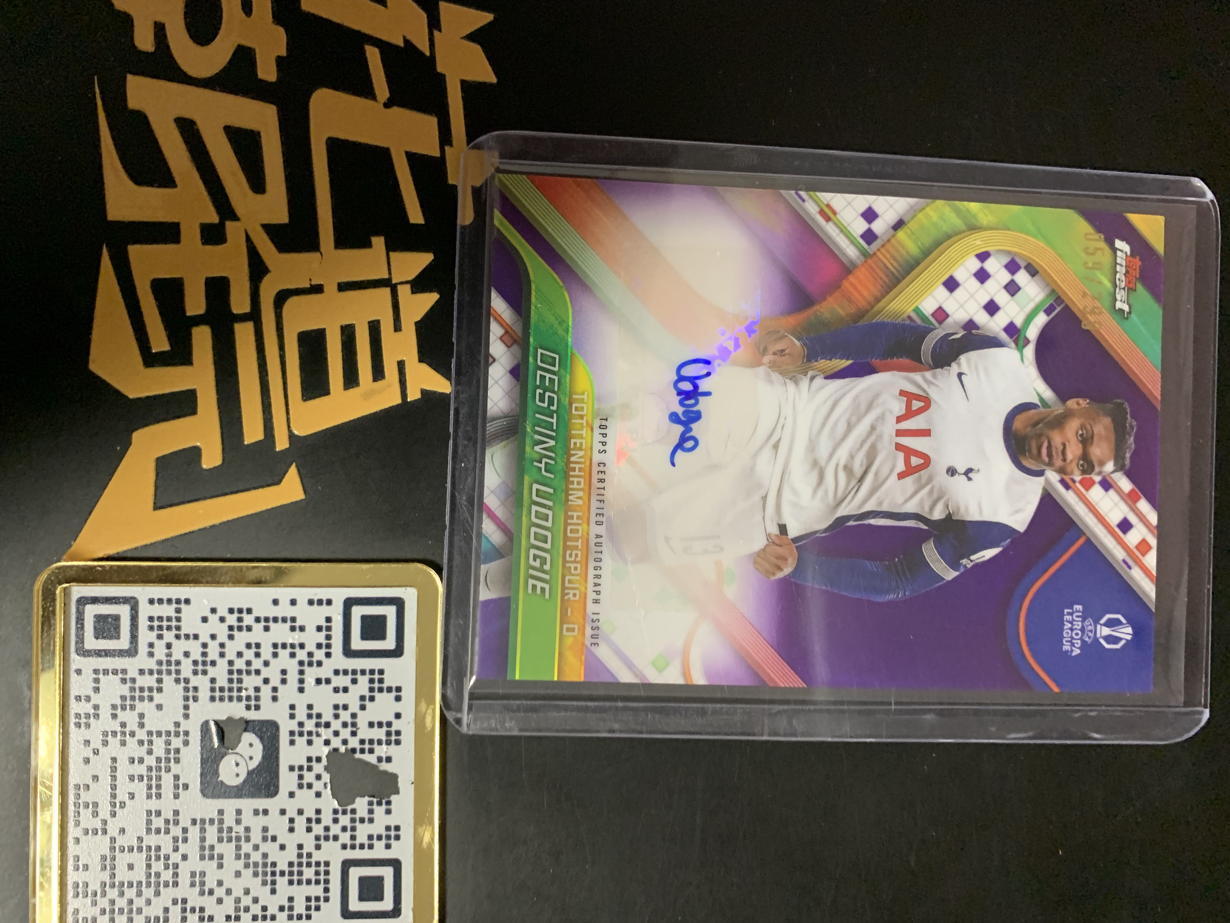 2024-25 Topps Finest udogie 乌多吉 乌多基 热刺 欧联 签字 059/299编 卡品如图 只合并当日订单介意勿拍【金叔代拍白糖】