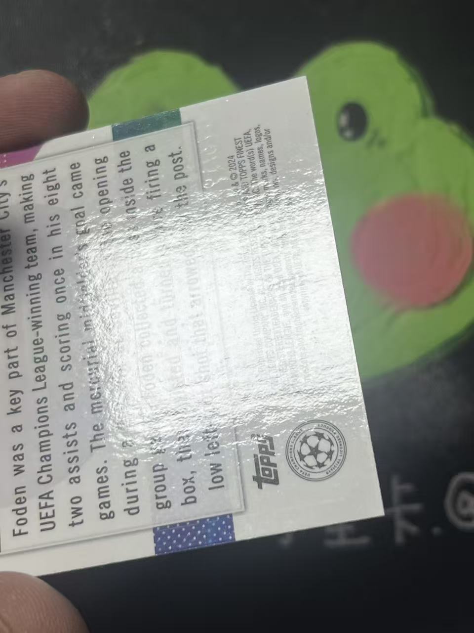 2024 Topps Finest Phil Foden 欧冠 曼城 菲儿 福登 150编 英格兰 微瑕如图【ZYP代拍】暴暴