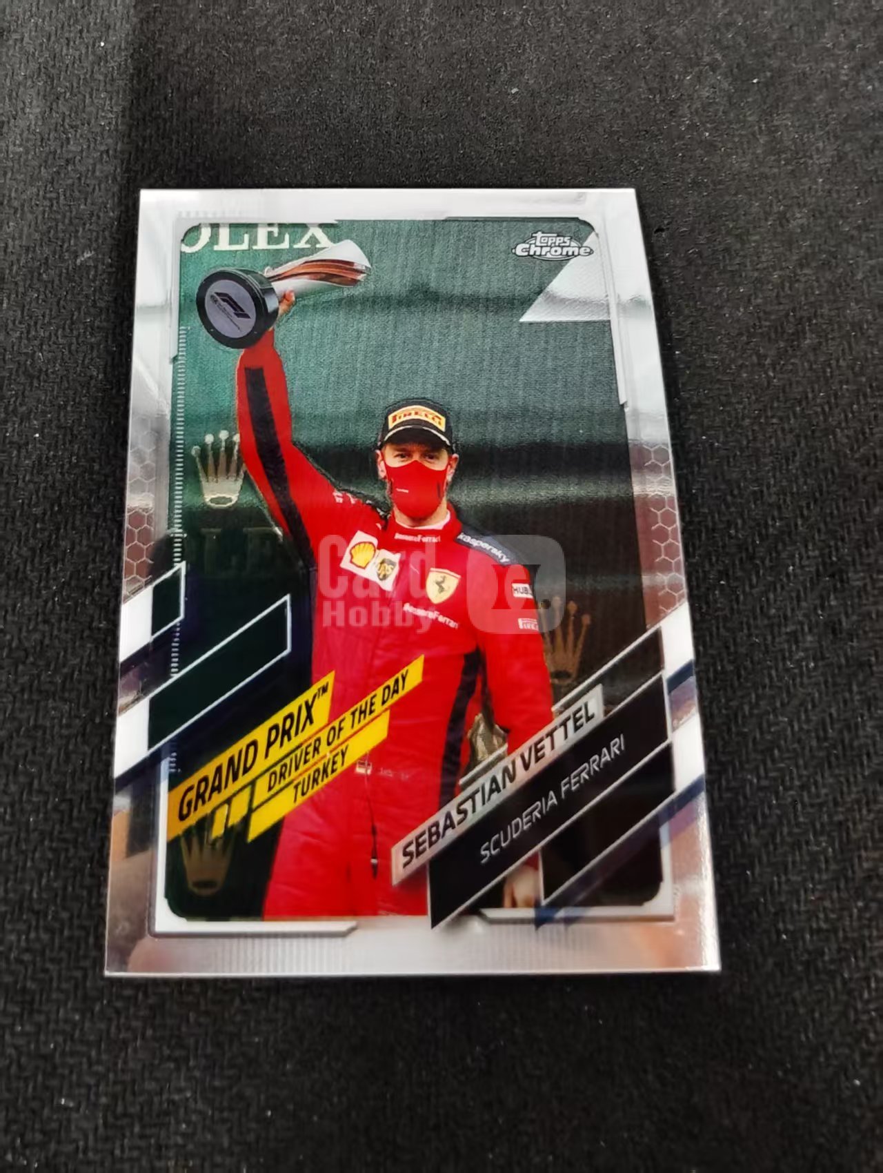 2021 Topps Chrome Sebastian Vettel F1 阿斯顿马丁 维特尔 划痕 边角瑕疵 #158