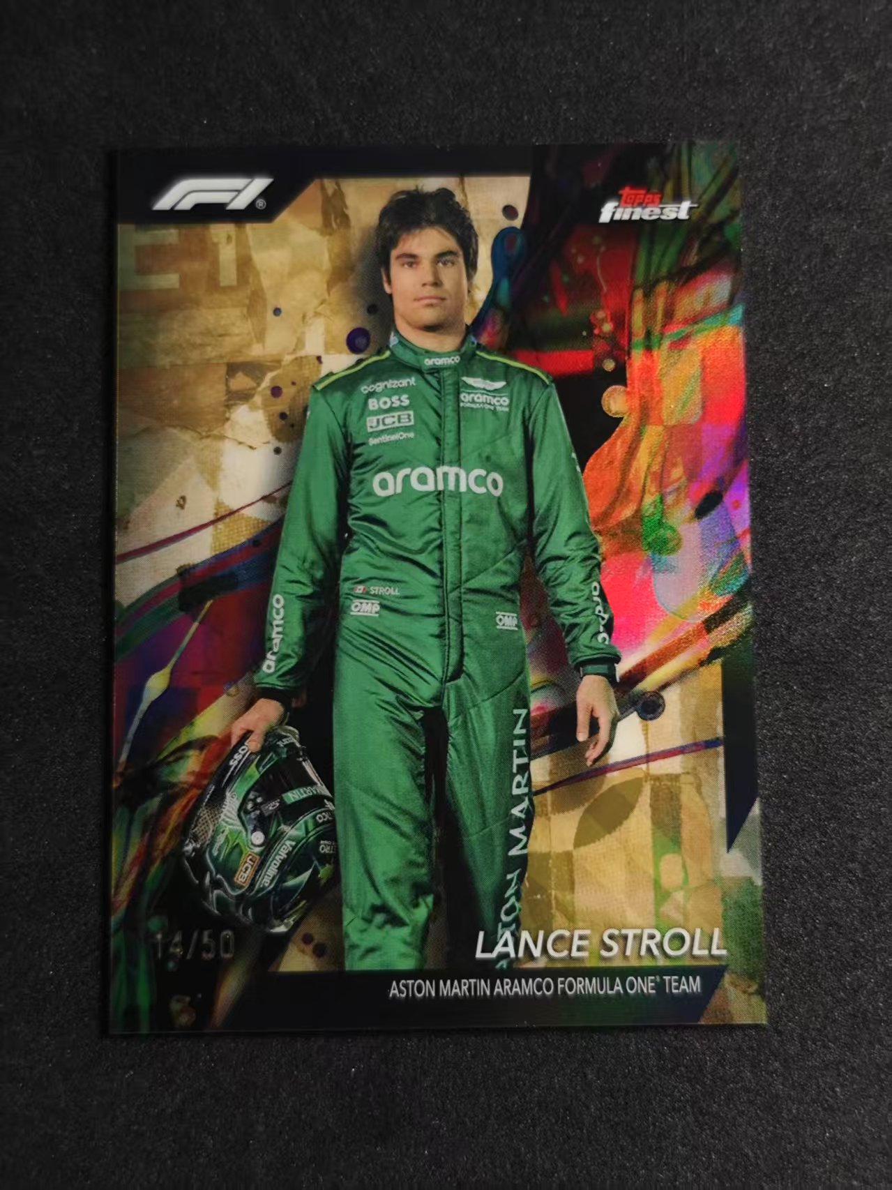 2024 Topps Finest Lance Stroll F1 方程式赛车 阿斯顿马丁 金折 14/50编 兰斯 斯托尔 卡品如图