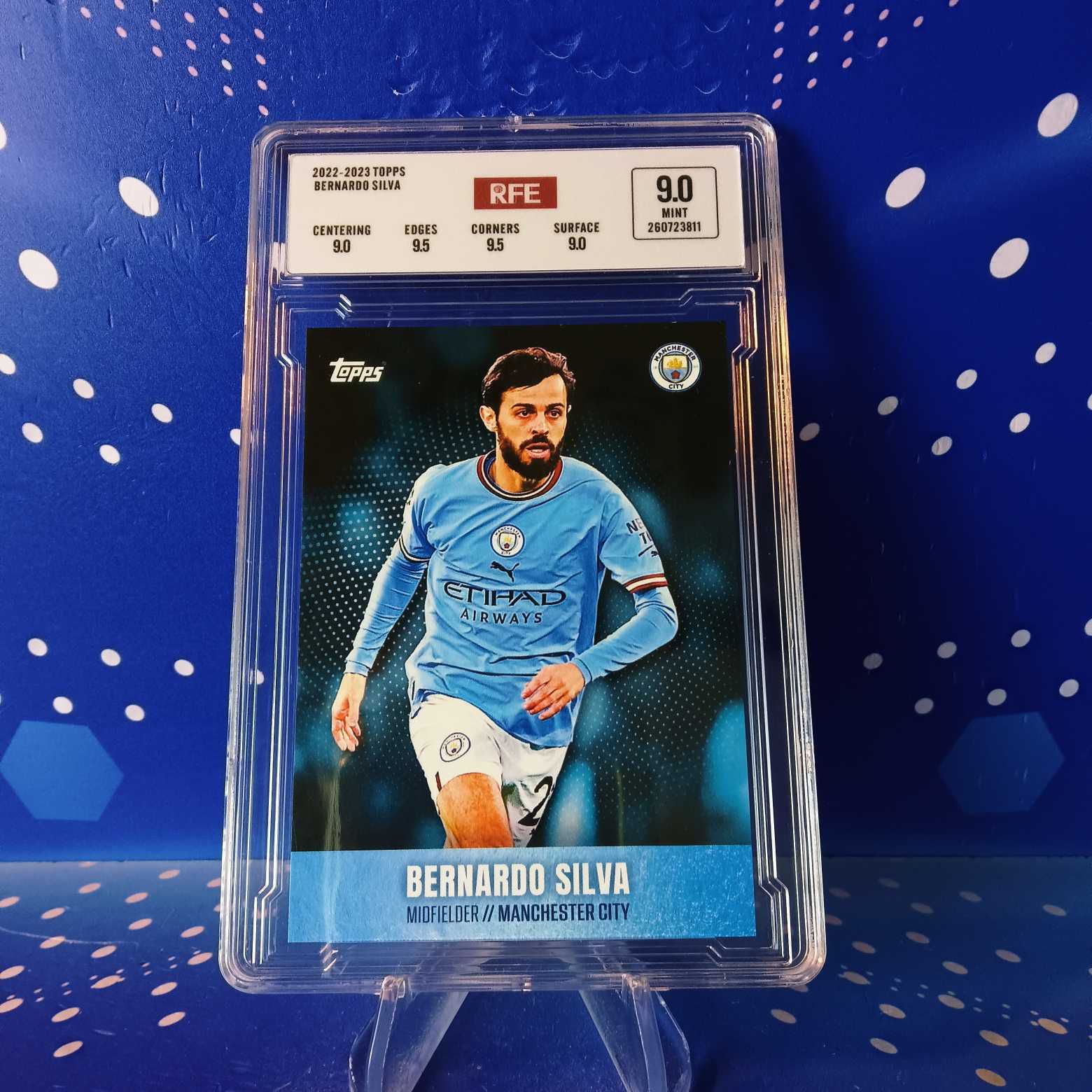 2022-23 Topps EX 贝尔纳多 席尔瓦 评级卡 曼城 折射 实卡精美稀有 品质保障 投资收藏必备 生日礼物(卡品如图 请看清再拍)【蓝色星球】