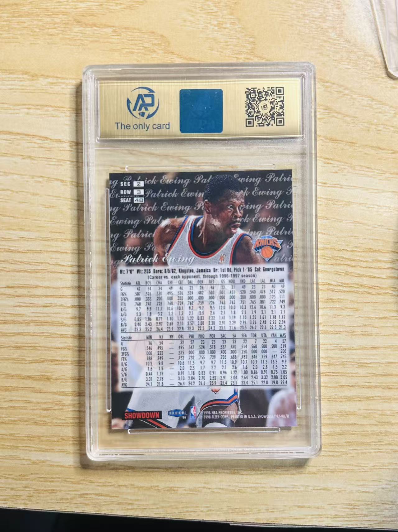1997 Fleer nba Patrick Ewing 嘿嘿代卖 帕特里克 尤因 大头 折射 尼克斯 大猩猩 国评 收藏必备