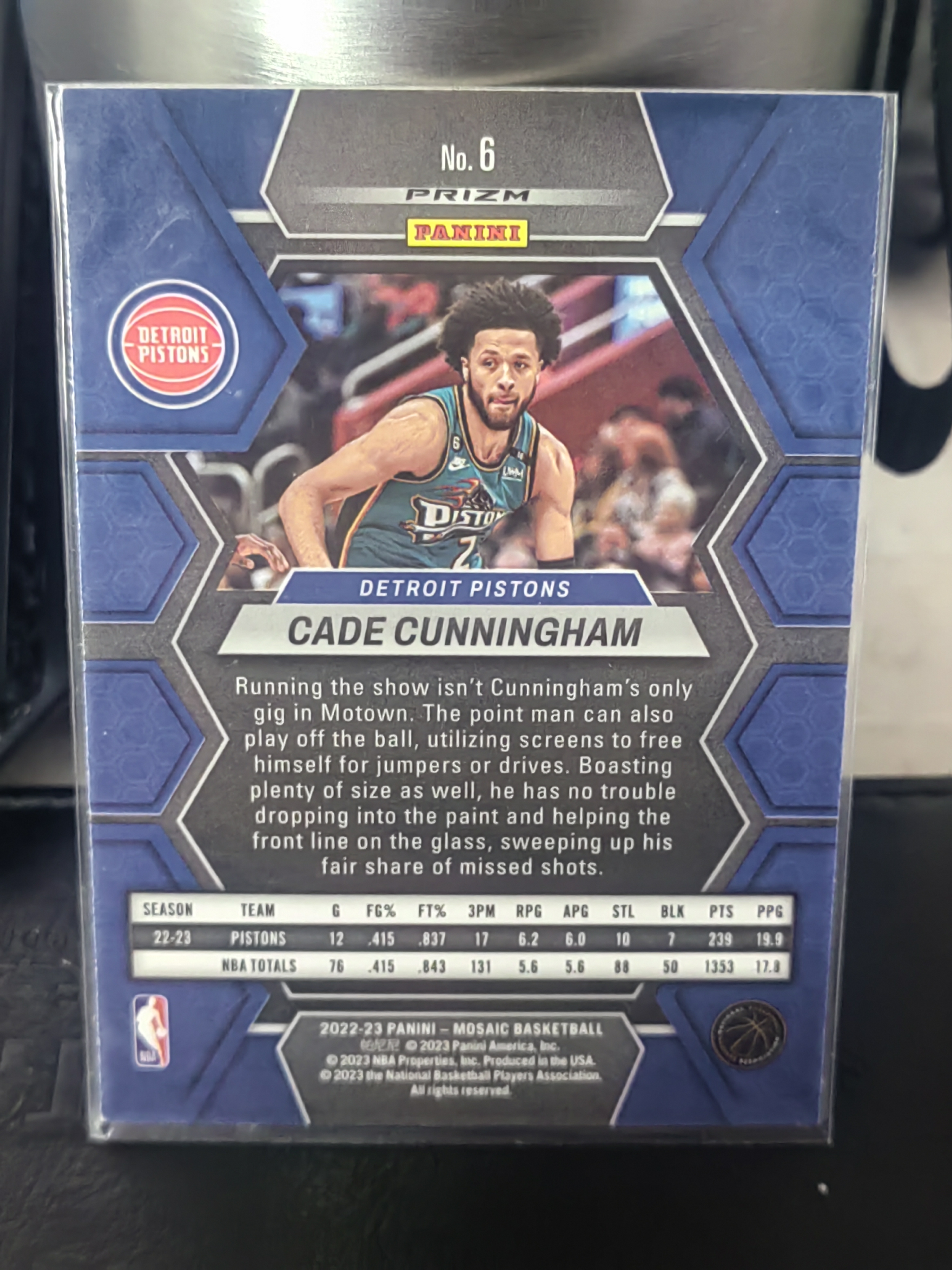 2022-23 Panini Mosaic Cade Cunningham 马赛克 红折 红格子折 凯德 康宁汉姆 坎宁安 CC 活塞 篮 白边白角 不保卡品 卡品如图