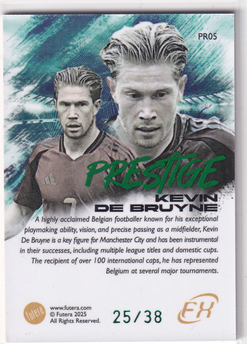 【thebighit】不累计004.2025 Futera FX 福特拉 比利时 丁丁 德布劳内 Prestige 特卡 38编