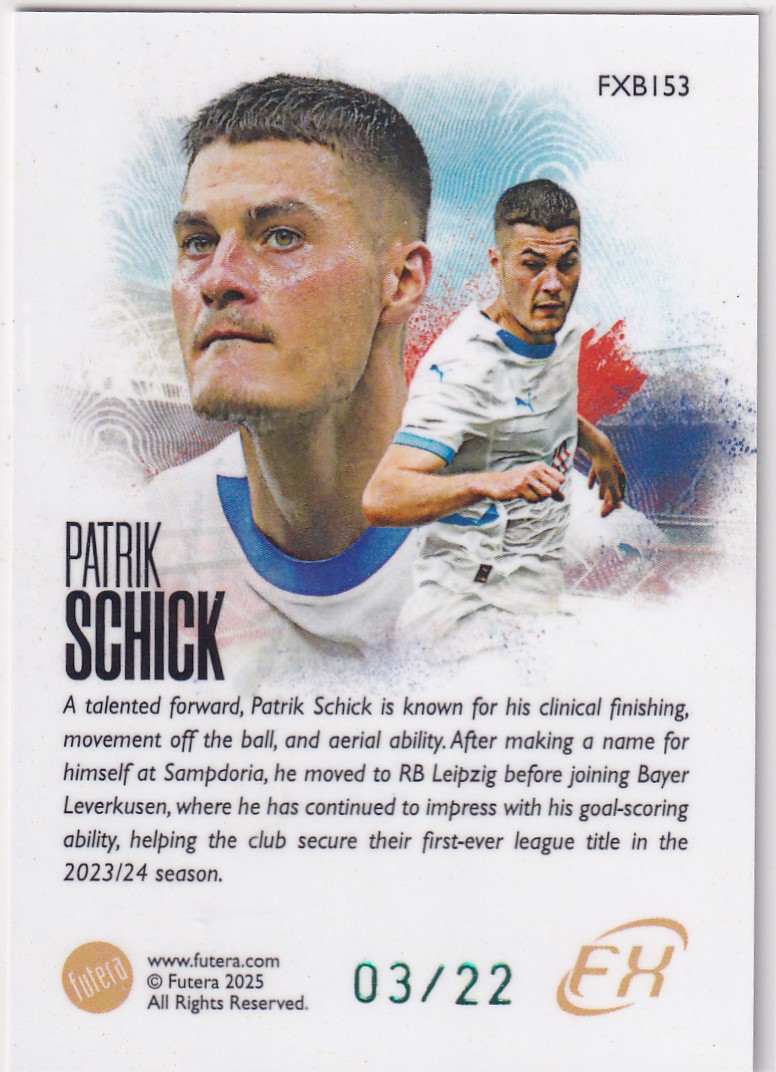 【thebighit】不累计004.2025 Futera FX 福特拉 捷克 帕特里克·希克 22编