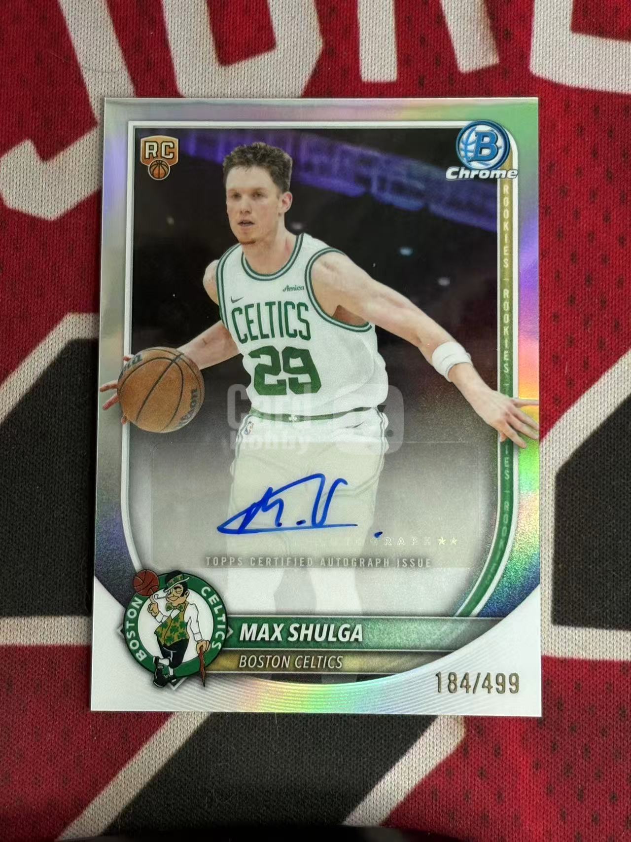 2025-26 TOPPS BOWMAN CHROME MAX SHULGA 凯尔特人 新秀RC 马克斯舒尔加 499编 签字卡 新秀签 银折 折射 专收凑套必备【烂臭嘴拍卖】