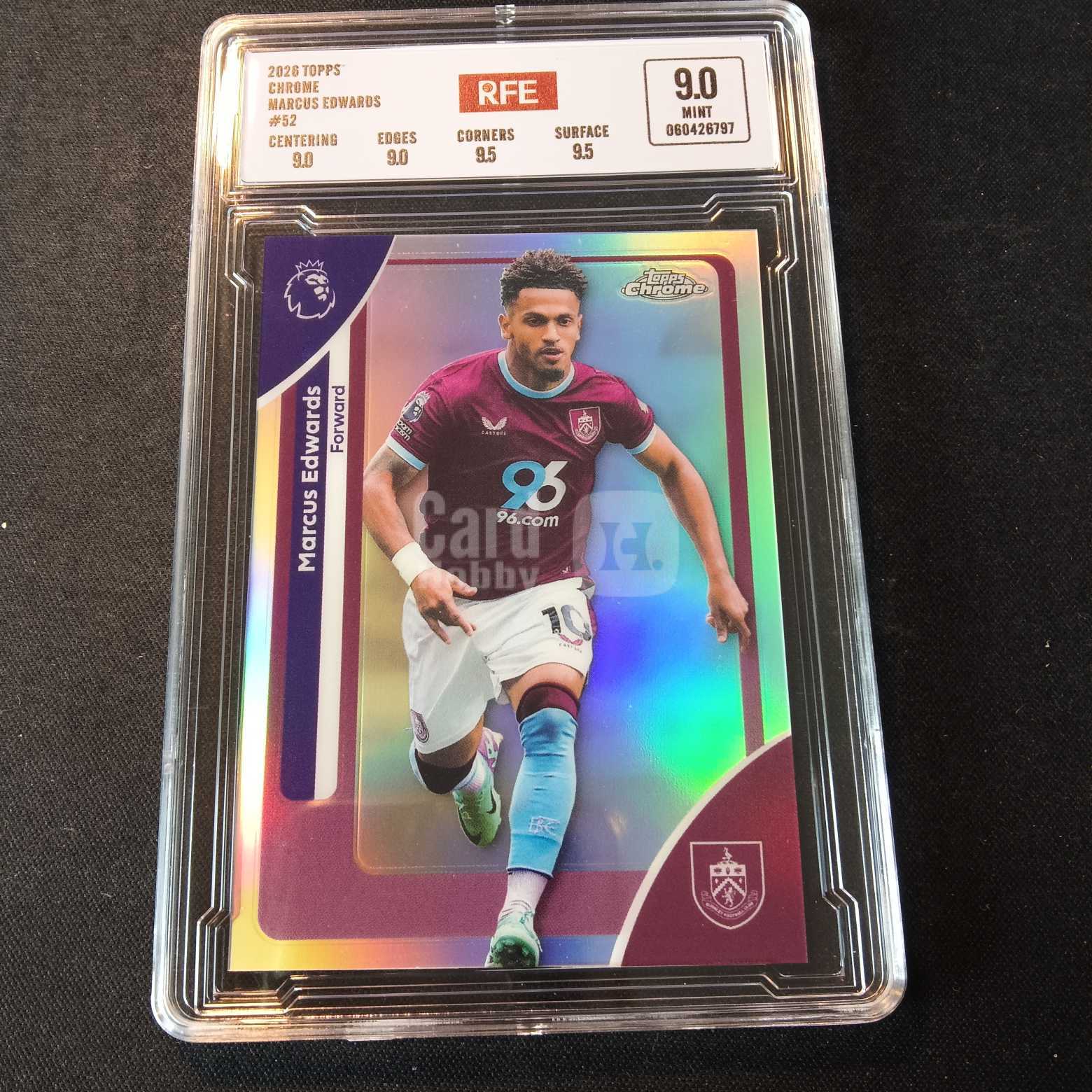 2026 Topps Chrome 马库斯 爱德华兹 评级卡 伯恩利 折射 实卡精美稀有 品质保障 投资收藏必备 保值回购 详情见说明 【蓝色星球】