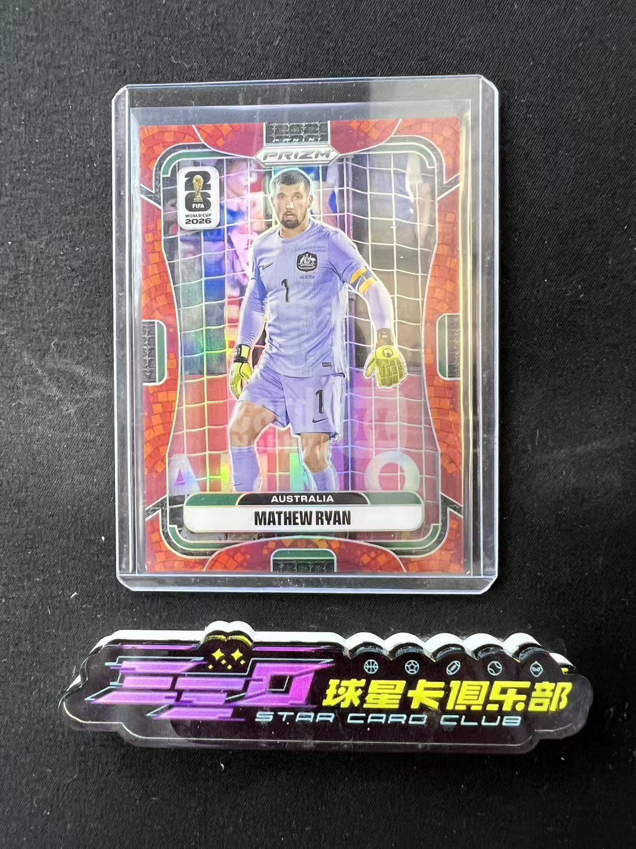 7661【330球星卡实体店代卖】panini 2026 PZ世界杯 prizm Mathew Ryan 马修 瑞安 澳大利亚 加拿大折 57/86编(Rkaboom)