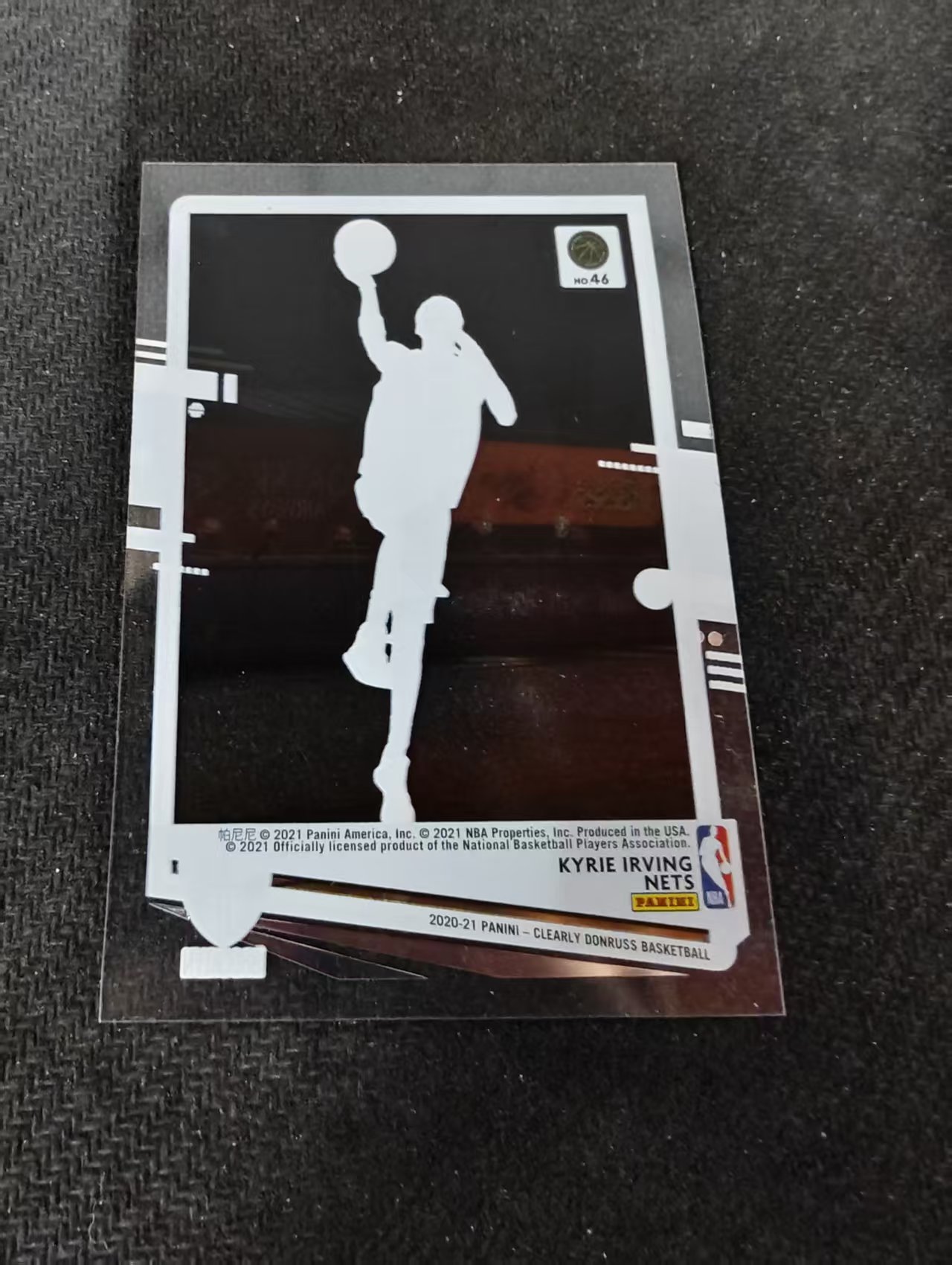 2020-21 Panini Clearly Donruss Kyrie Irving 篮网 凯里 欧文 杜蕾斯 胶片 划痕 边角瑕疵 #46