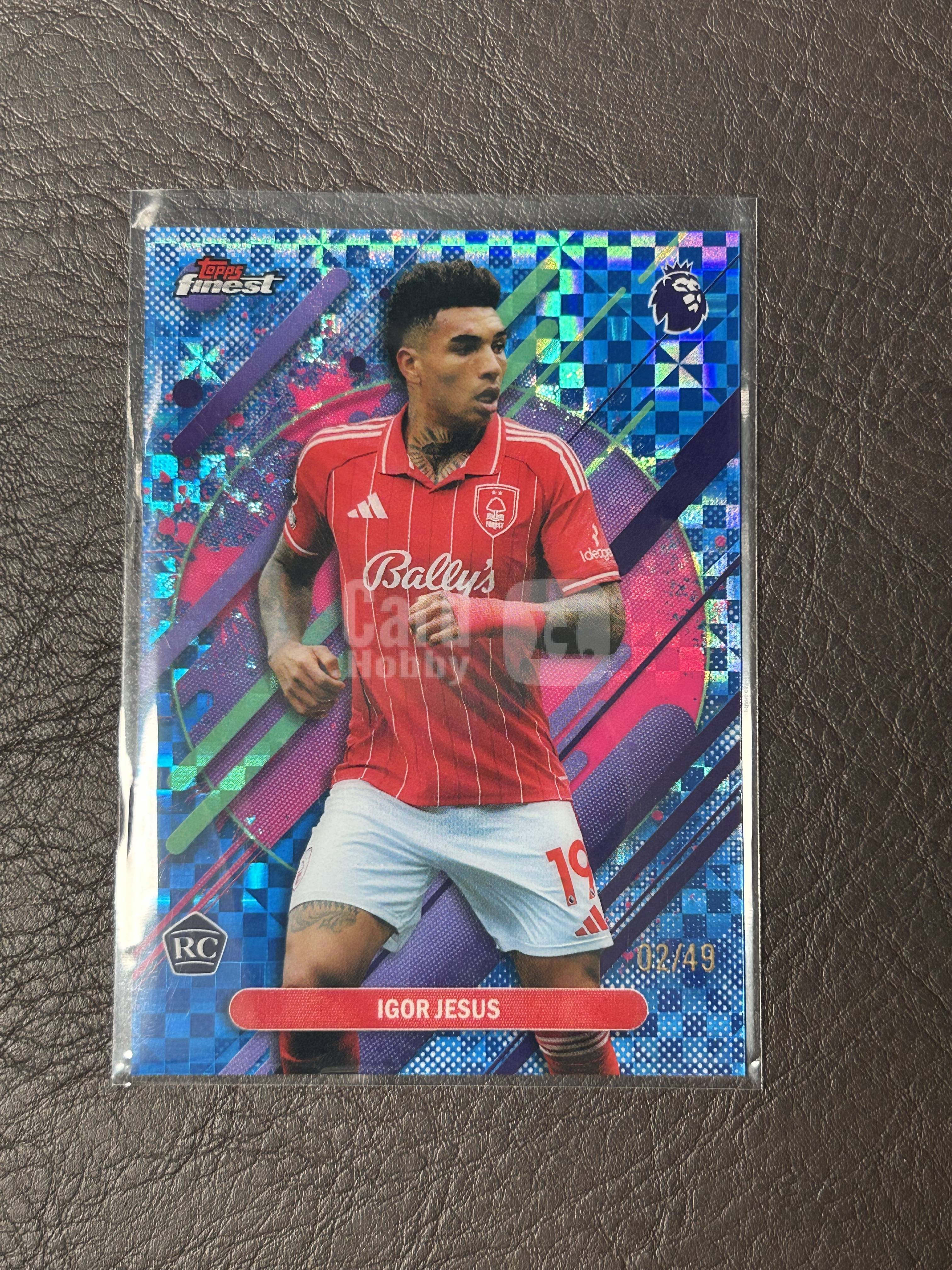 2026 Topps Finest Igor Jesus #282 热苏斯 诺丁汉森林 RC 蓝折 三级 稀有 /49编