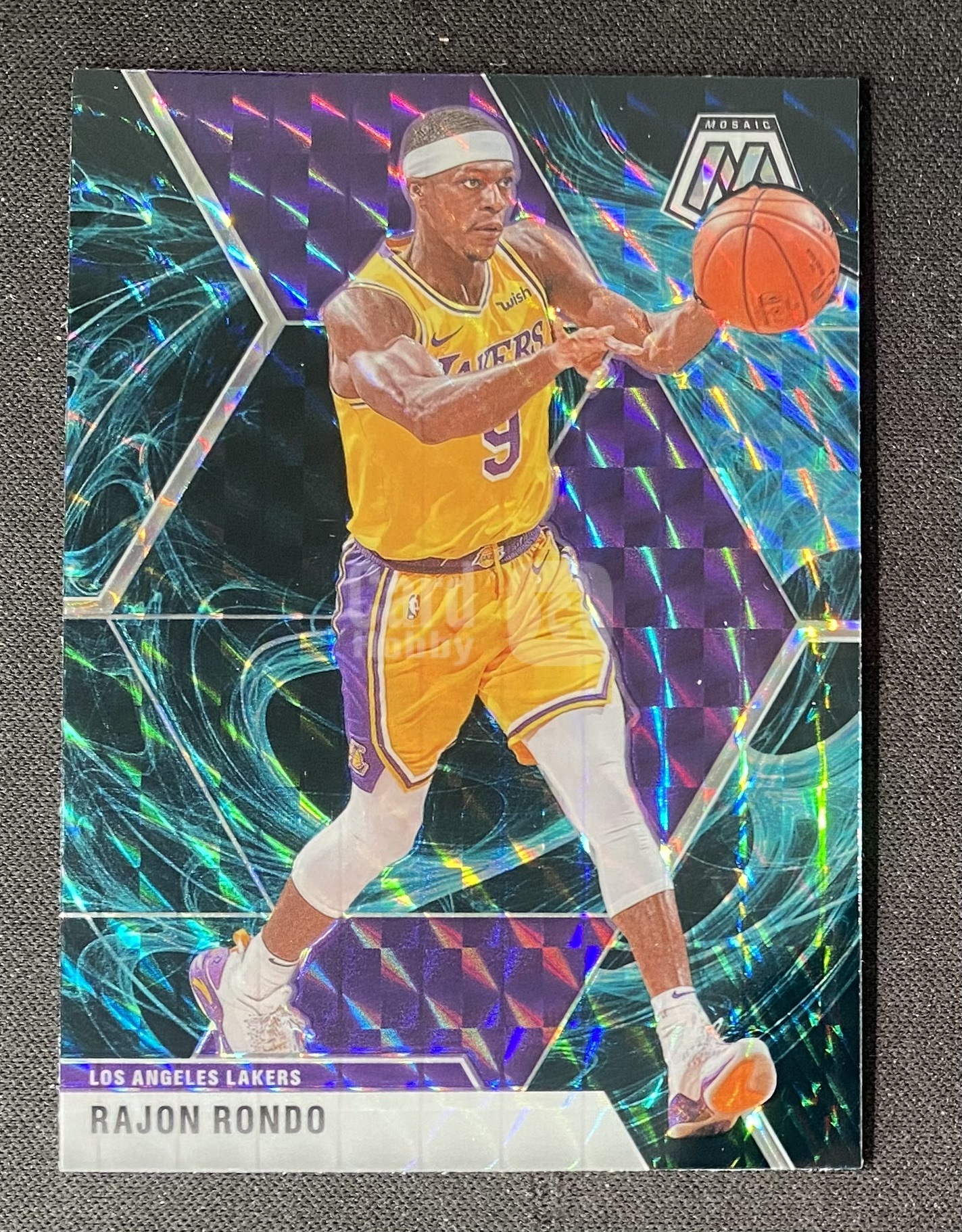2019-20 Panini Mosaic Rajon Rondo 【来拆波卡】湖人 拉简 隆多 马赛克 大比例 起源折 bo