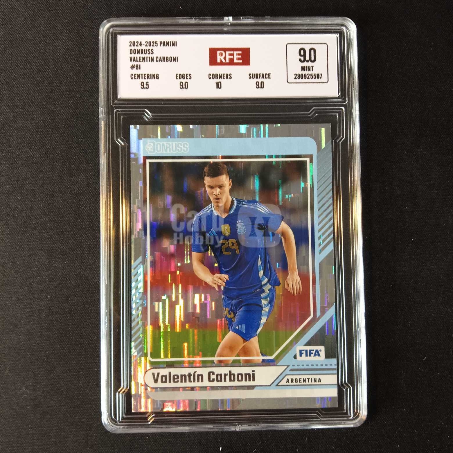 2024-25 Panini Donruss 卡尔博尼 评级卡 阿根廷 折射 实卡精美稀有 品质保障 投资收藏必备 保值回购 详情见说明 【蓝色星球】
