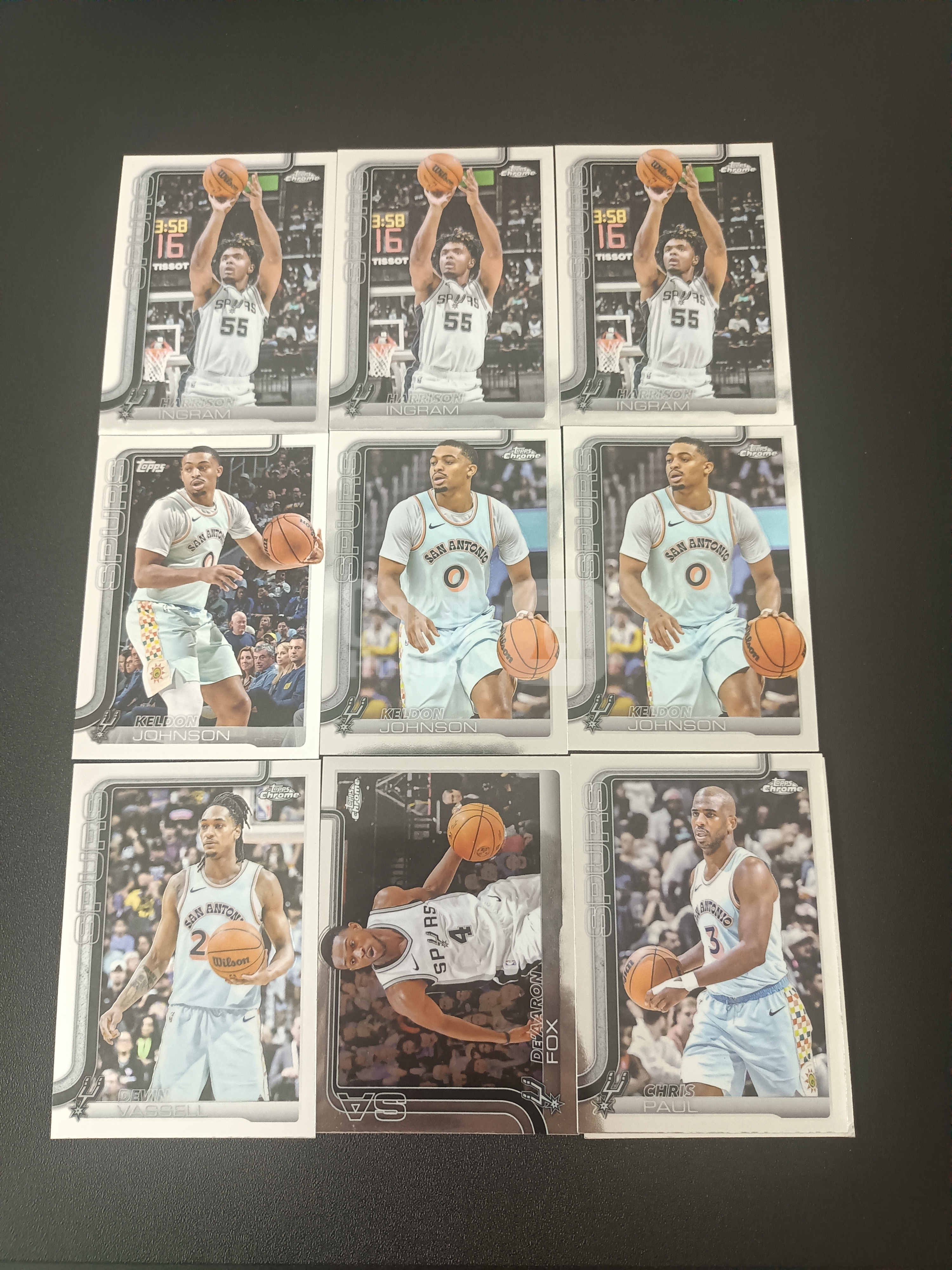 2026 Topps chrome Keldon Johnson 马刺 凯尔登 约翰逊 一图9张