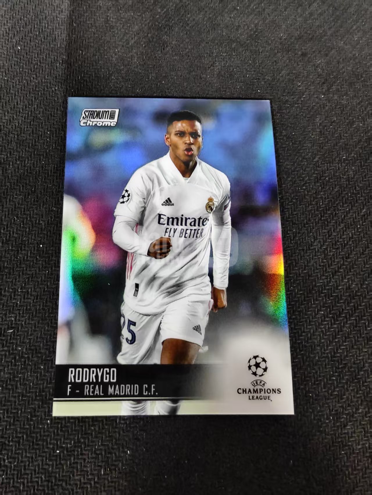 【可合并,不累计】2021 Topps Stadium Club Chrome Rodrygo 皇马 罗德里戈 竞技场 欧冠 银折 划痕 边角瑕疵 @73