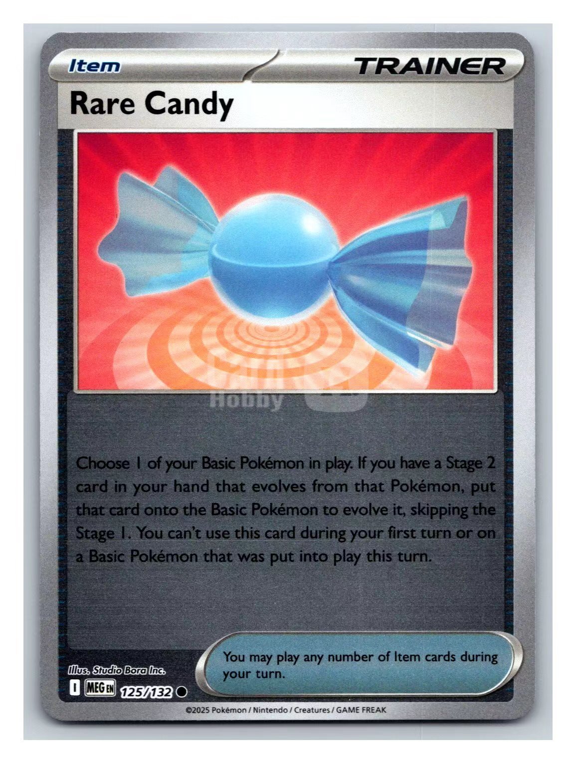 2026 Pokemon TCG   MEG en 宝可梦 MEG 125/132 美版 超级进化 稀有糖果 闪卡 卡品如图