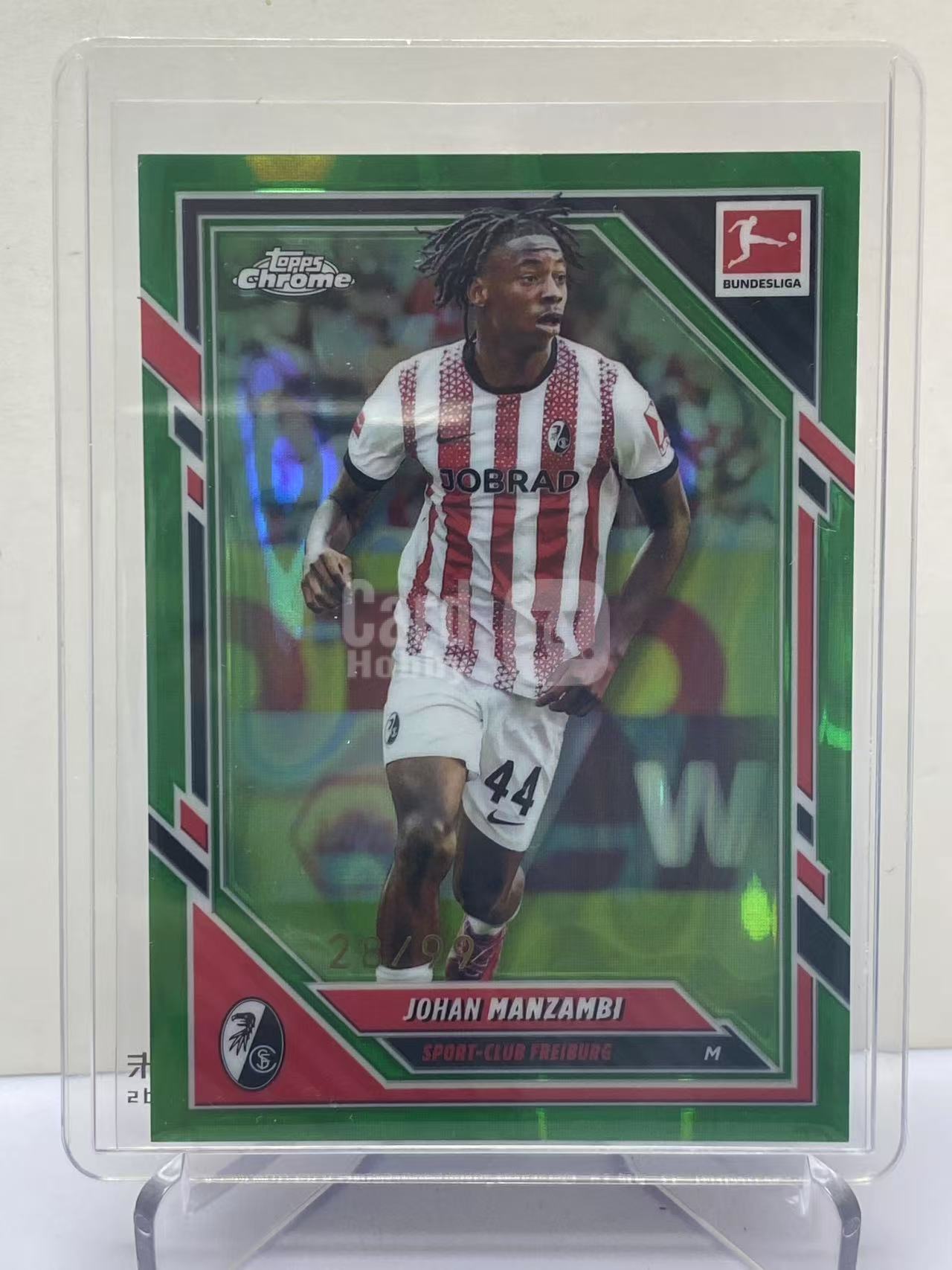 2026 Topps Chrome Johan Manzambi 德甲tc 弗莱堡 约翰 曼赞比 绿熔岩折 28/99编 收藏必备 不保卡品 9527