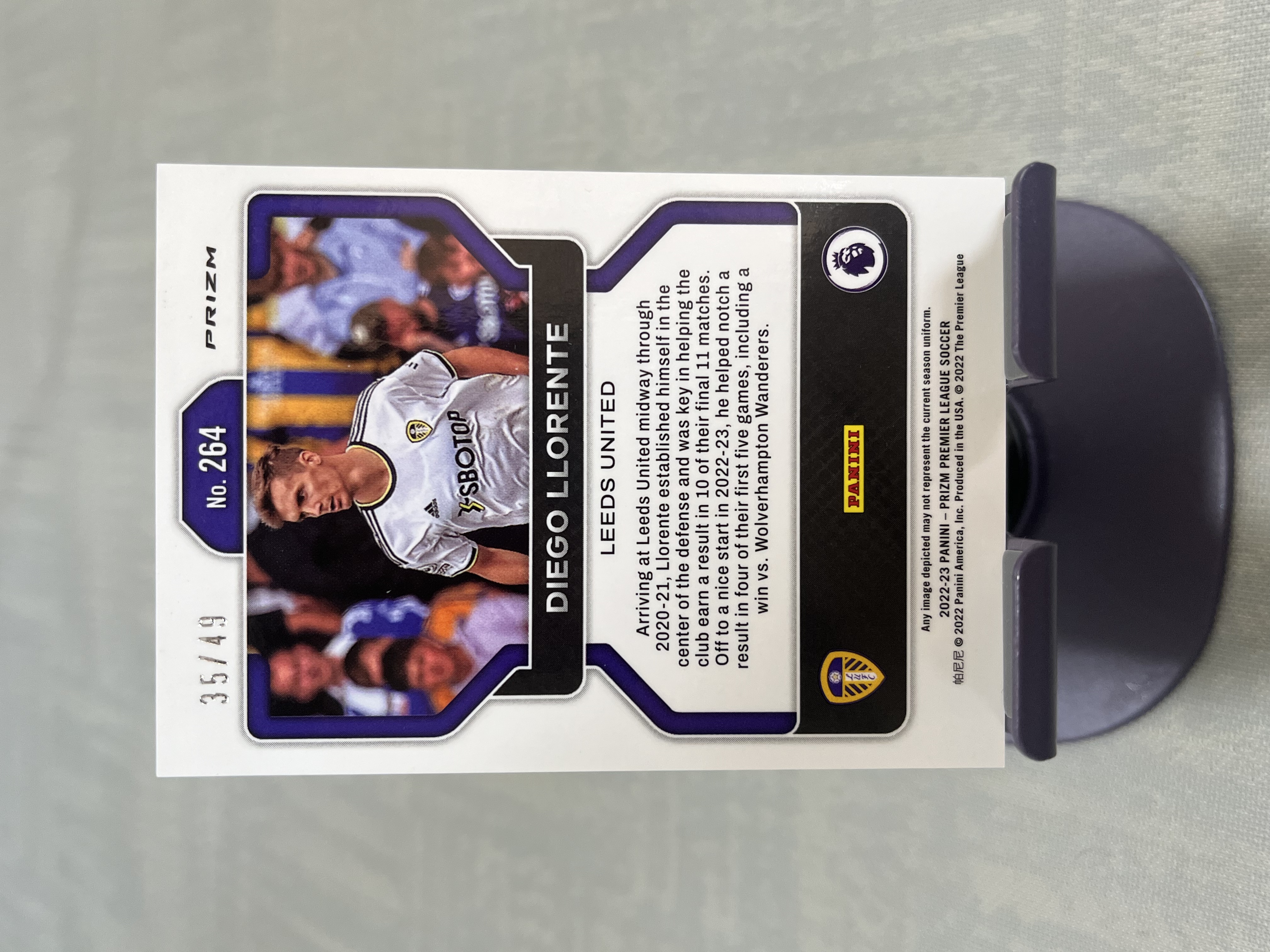 2022-23 Panini Prizm Diego llorente 迭戈 略伦特 利兹联【带编 35/49编 紫平行 折射 英超 pz】#631