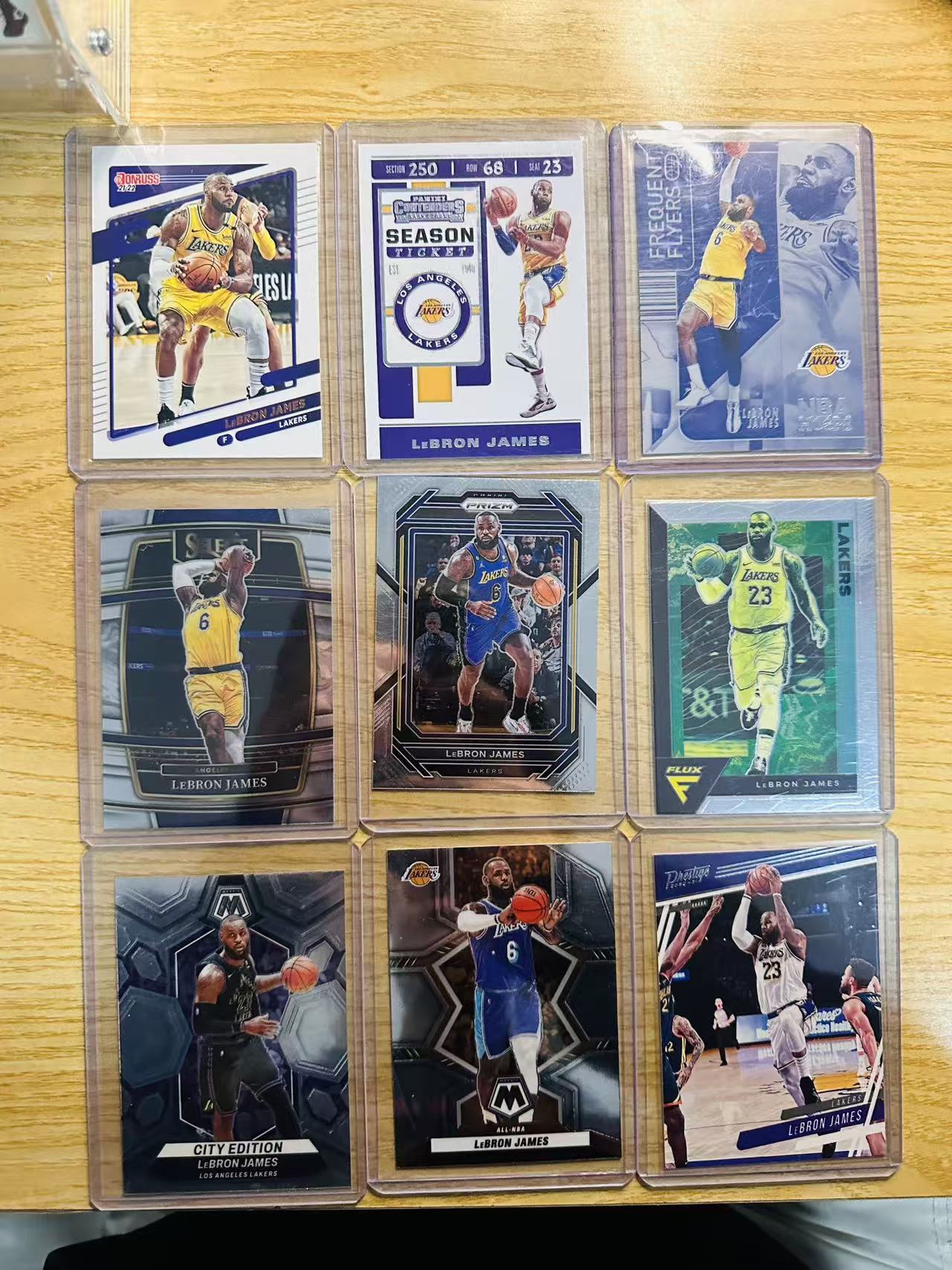 2023-24 Panini Select LeBron James 嘿嘿代卖 马赛克 勒布朗 詹姆斯 多年份 多系列 特卡 湖人 9张打包lot 收藏必备