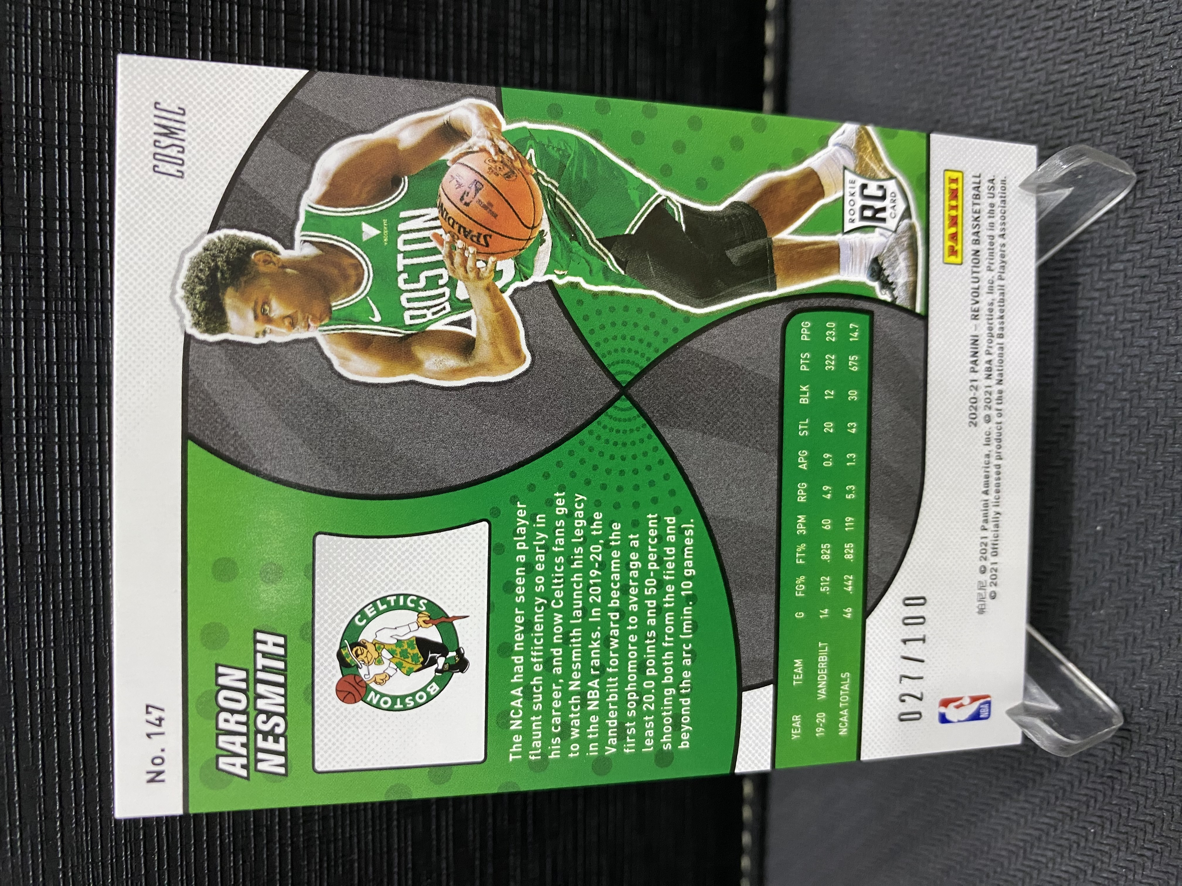 2020-21 Panini Revolution Aaron Nesmith RC 革命 新秀 折射 钻石折 阿隆 内史密斯 100编 收藏必备 卡品如图 -老道-【乌苏拍卖】