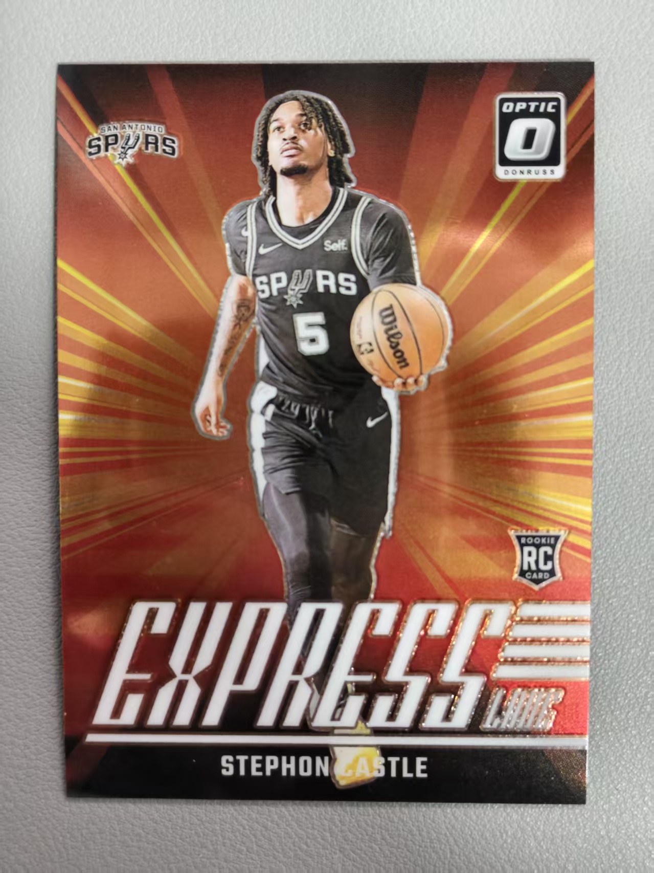 【阿泽代卖】2024-25 Panini Optic Op Stephon Castle 马刺 新秀 RC 斯蒂芬 卡斯尔 最佳新秀 快车道特卡 选图巨帅 卡品如图 介意勿拍-tall