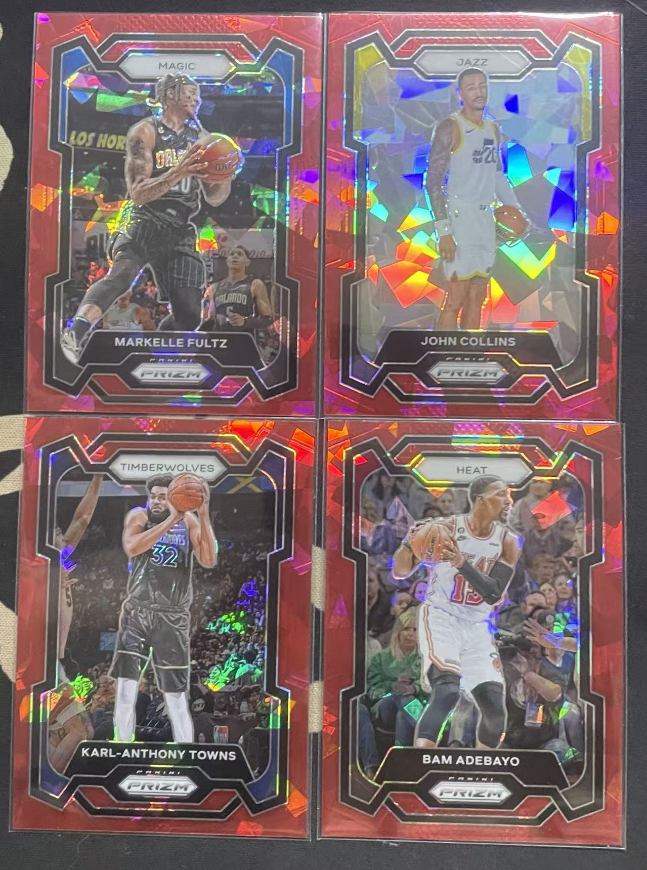2023-24 Panini Prizm Bam Adebayo 巴姆·阿德巴约 卡尔·安东尼·唐斯 马克·富尔茨 约翰·科林斯 红碎冰折 折射 pz 不保卡品 打包 值得投资(猴子卡社)