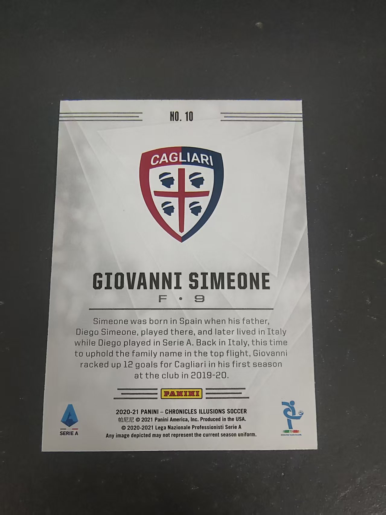 【可合并,不累计】2020-21 Panini Chronicles Giovanni Simeone 意甲 卡利亚里 乔瓦尼 西蒙尼 编年史 幻想 边角微瑕
