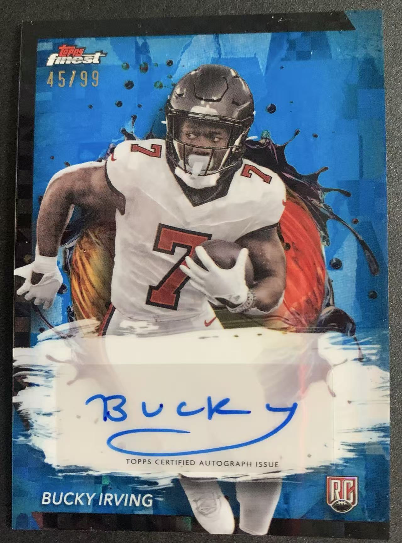 【瞳瞳代卖】2024 topps Finest 高端系列 NFL 橄榄球 巴基 欧文 Bucky Irving 99编 RC 新秀 签字卡