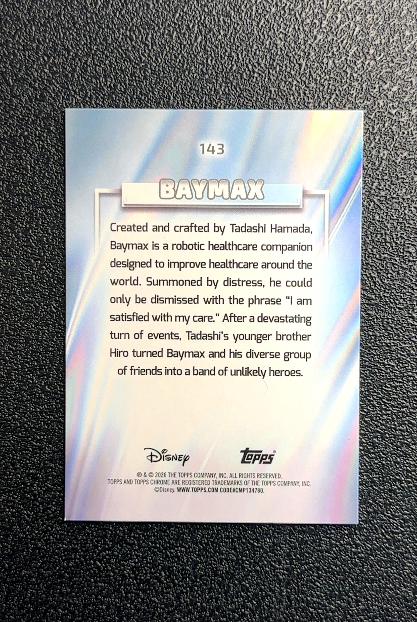 【大鱼】2026 Topps Chrome Baymax 大白 卡品如图 高价值 #143 0028#153