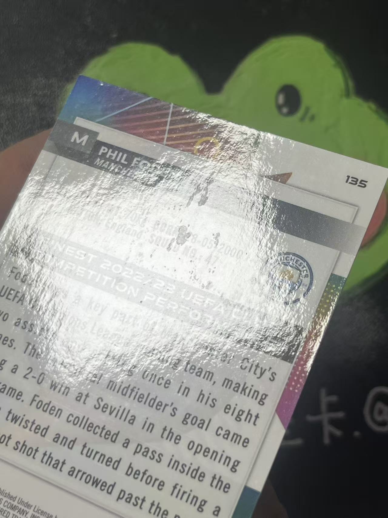 2024 Topps Finest Phil Foden 欧冠 曼城 菲儿 福登 150编 英格兰 微瑕如图【ZYP代拍】暴暴