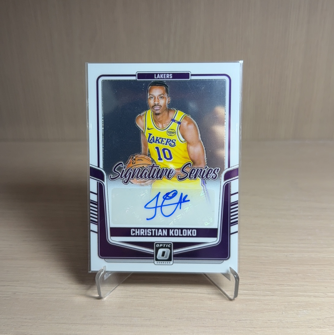 2024-25 Panini Optic Christian Koloko RC 湖人 新秀 RC 科洛克 签字 贴签 折射 特卡 op optic 卡品如图 值得收藏!!【免费代卖】